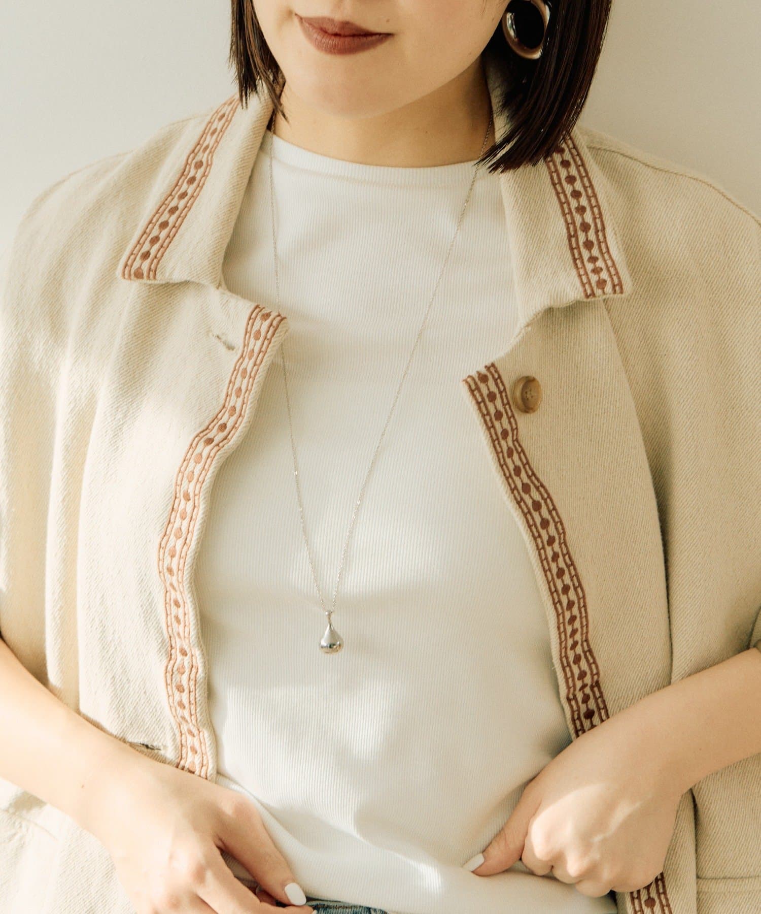 ear PAPILLONNER(イア パピヨネ) 《金属アレルギー対応/ステンレス》ドロップネックレス