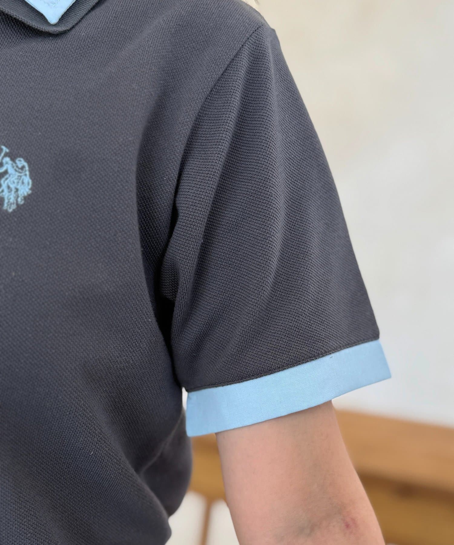 CPCM(シーピーシーエム) 【U.S. POLO ASSN.】フェイクレイヤード鹿の子ポロ