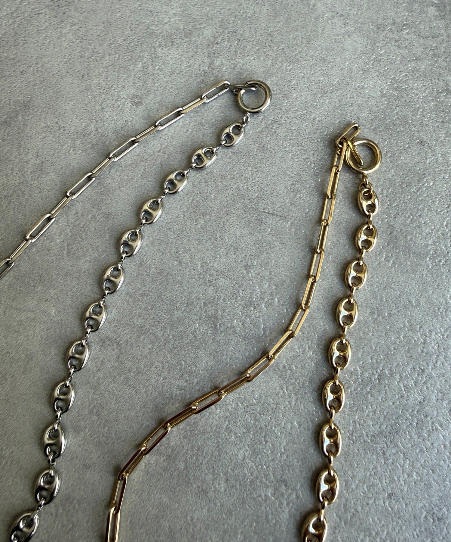 DOUDOU(ドゥドゥ) ミドルミックスチェーンマンテルネックレス