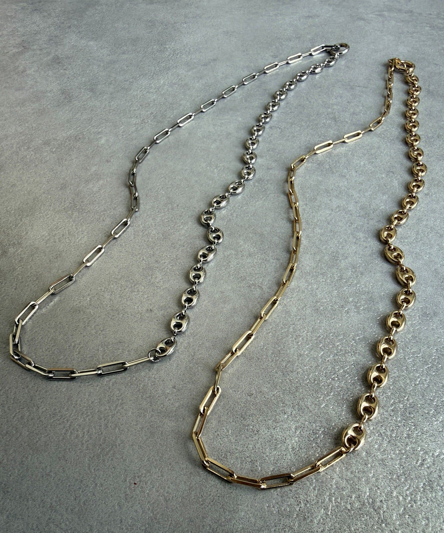 DOUDOU(ドゥドゥ) ミドルミックスチェーンマンテルネックレス