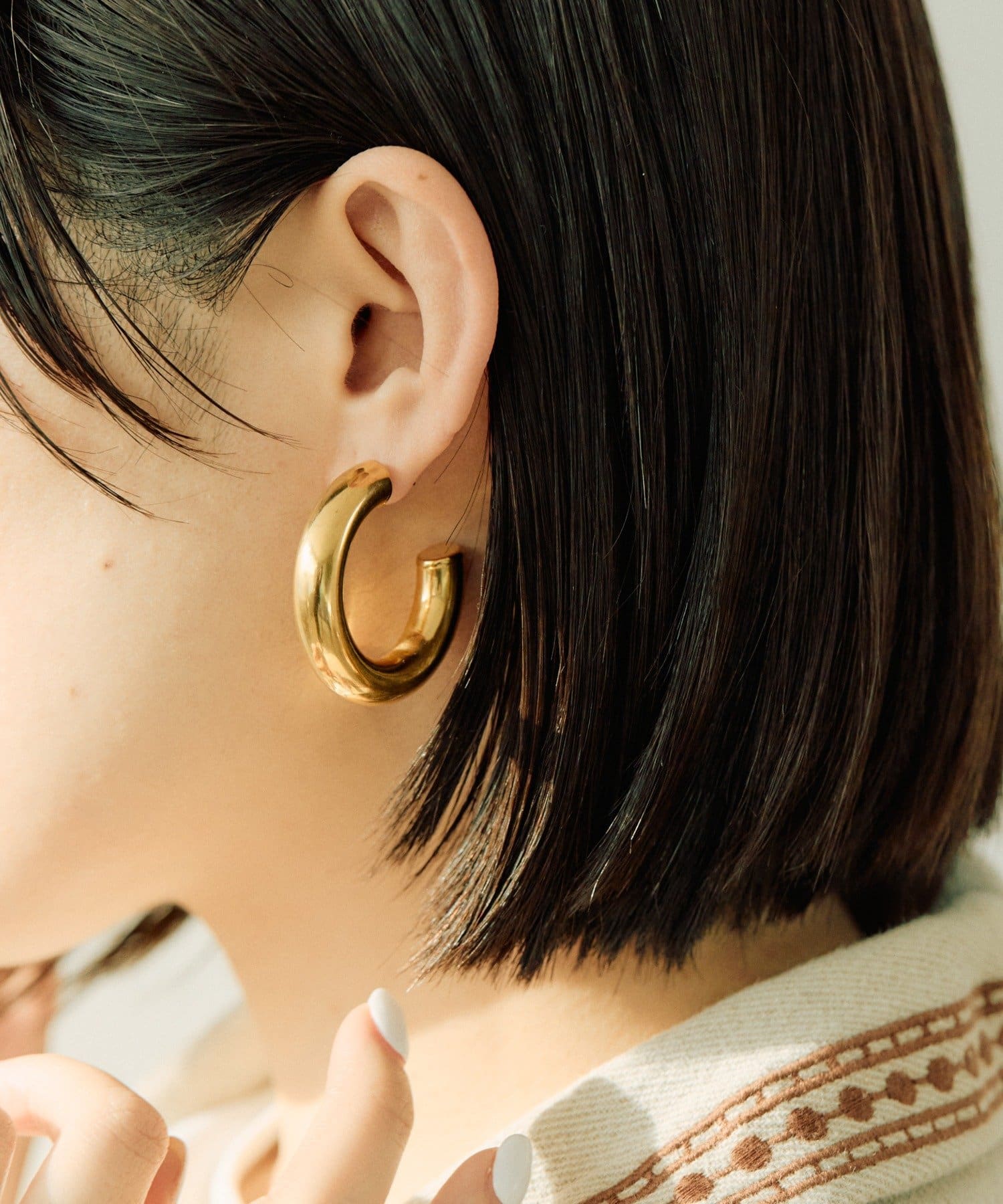 ステンレス40mmビッグフープピアス