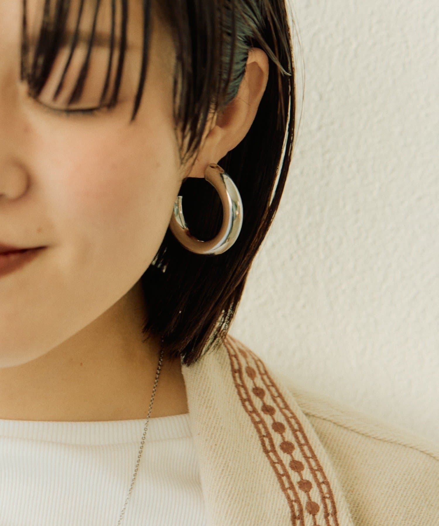 ear PAPILLONNER(イア パピヨネ) 《金属アレルギー対応/ステンレス》40mmビッグフープピアス