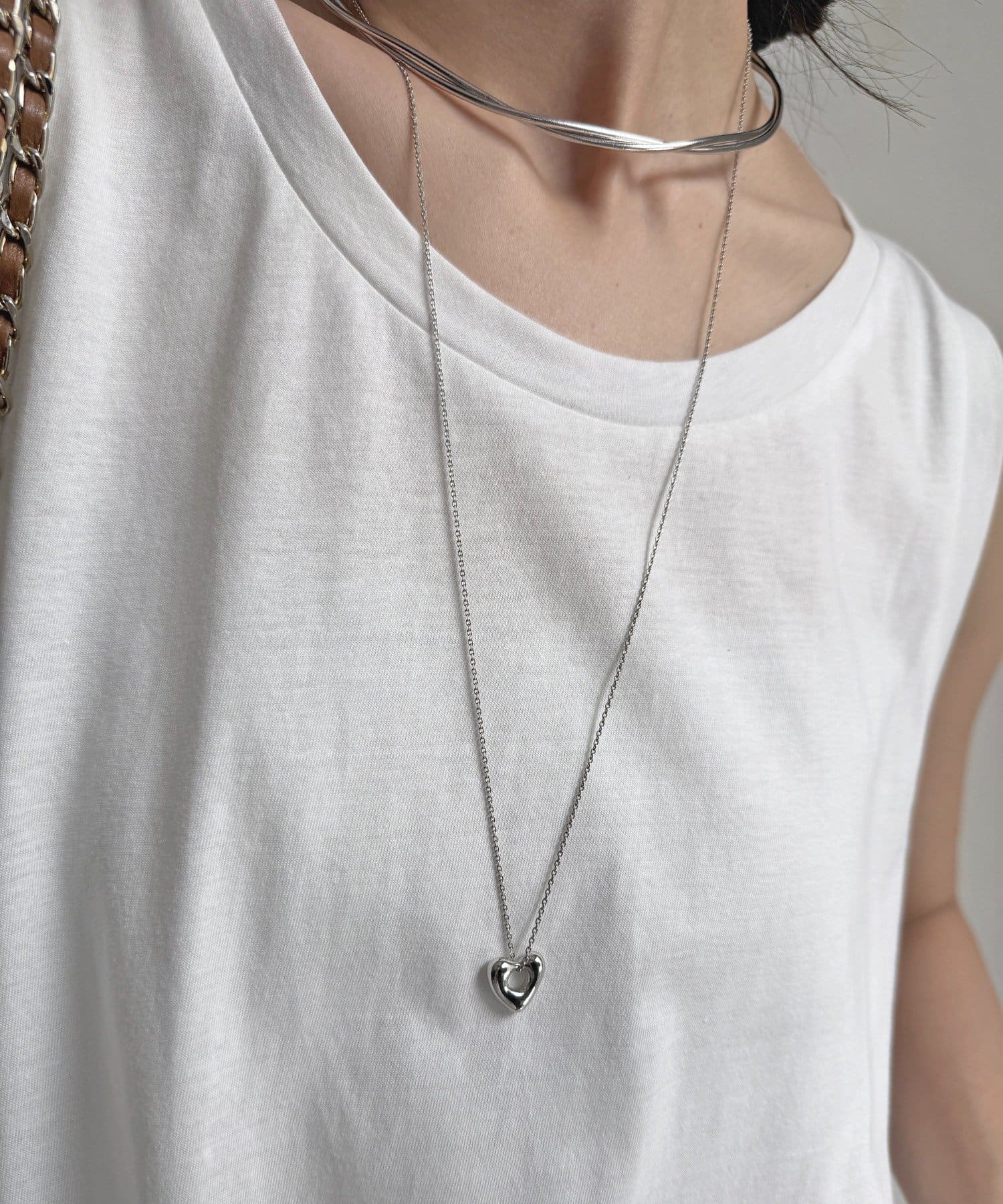 DOUDOU(ドゥドゥ) ハートトップロングネックレス