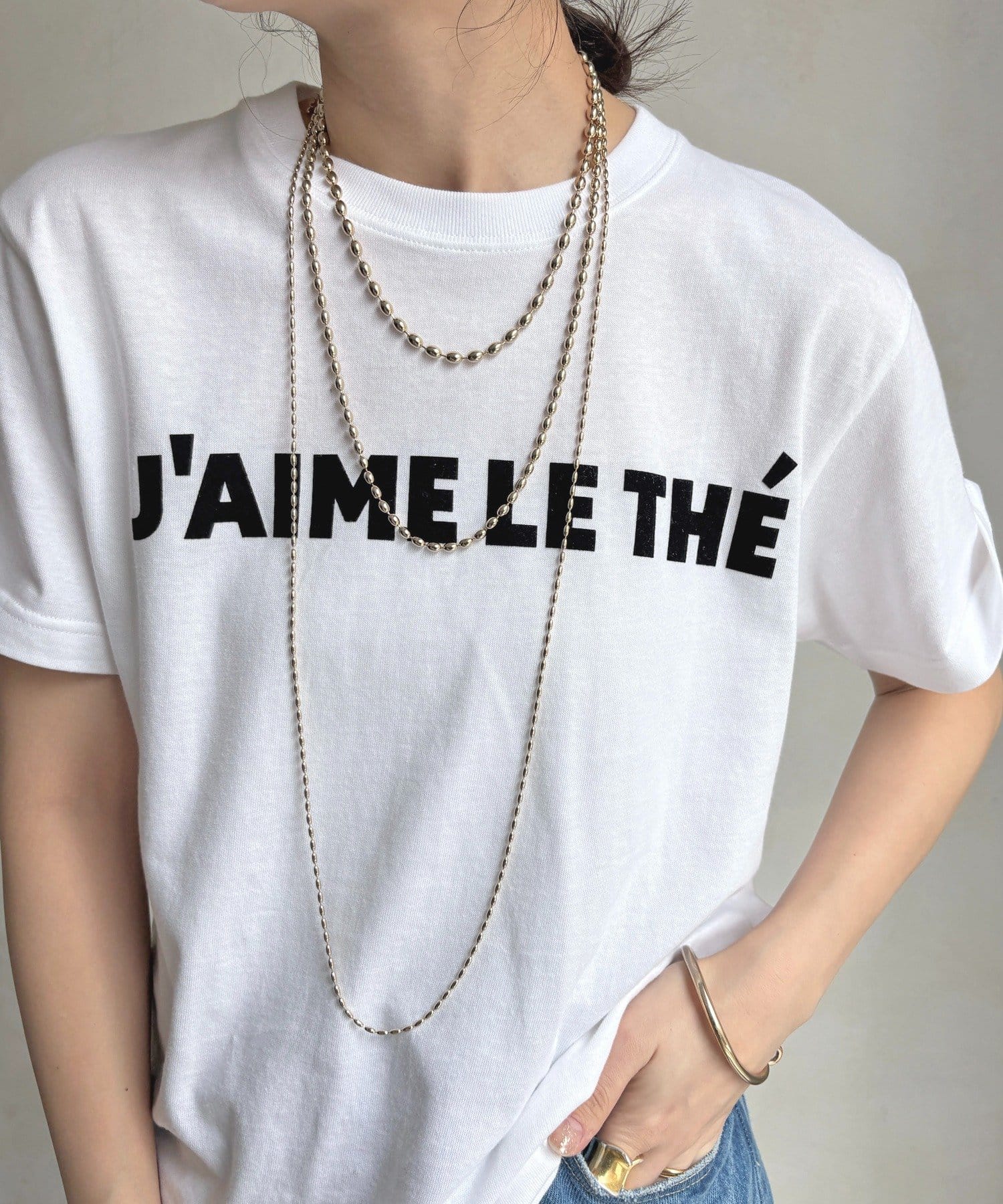 DOUDOU(ドゥドゥ) 3連変形ボールチェーンネックレス