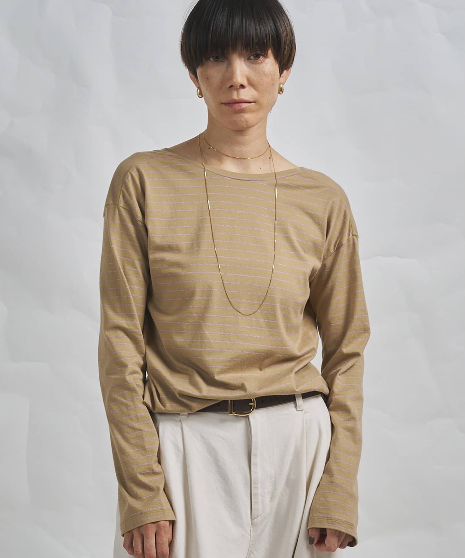 Whim Gazette(ウィム ガゼット) 【GEMINI】バックシャンボーダーカットソー