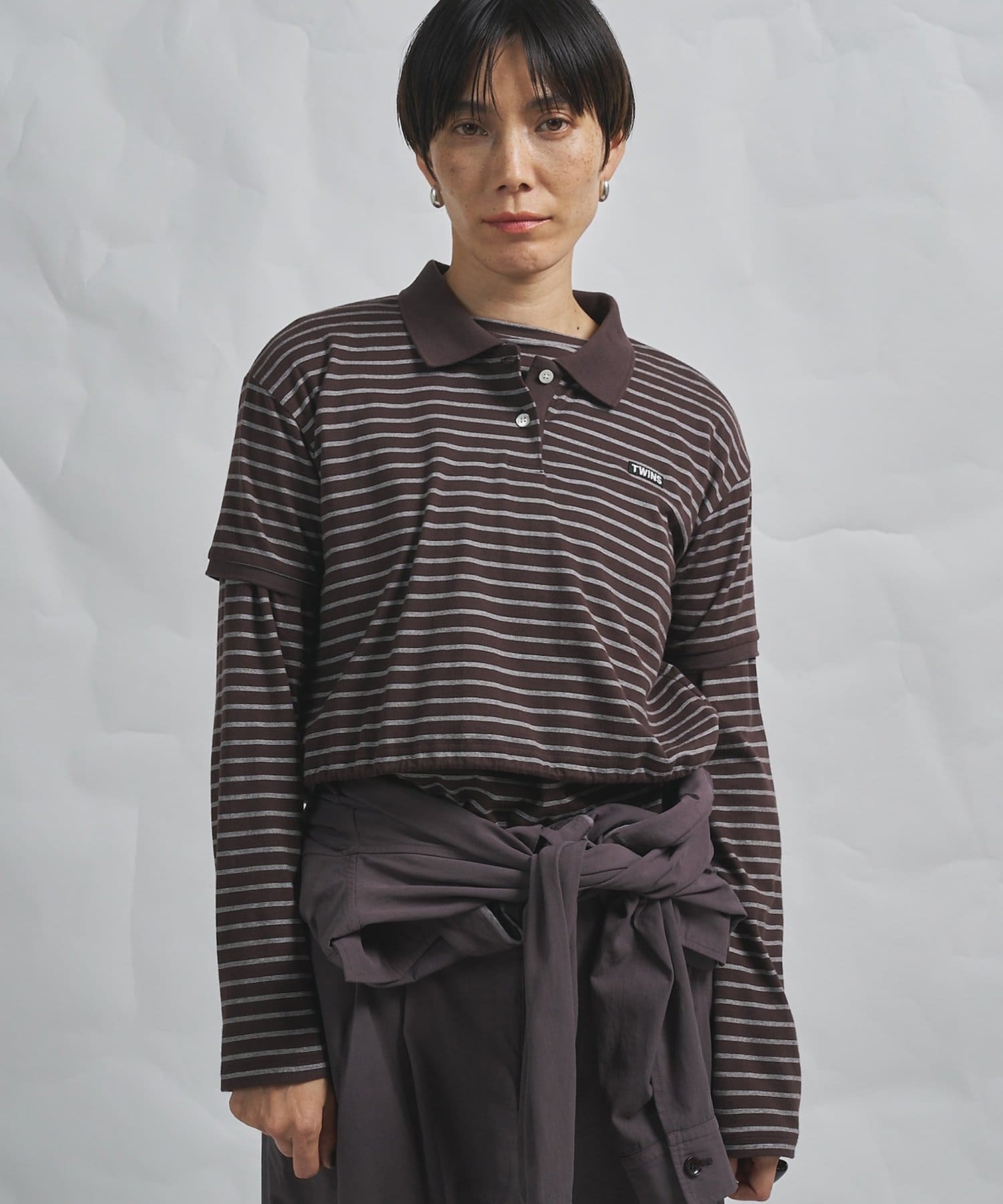 Whim Gazette(ウィム ガゼット) 【GEMINI】バックシャンボーダーカットソー