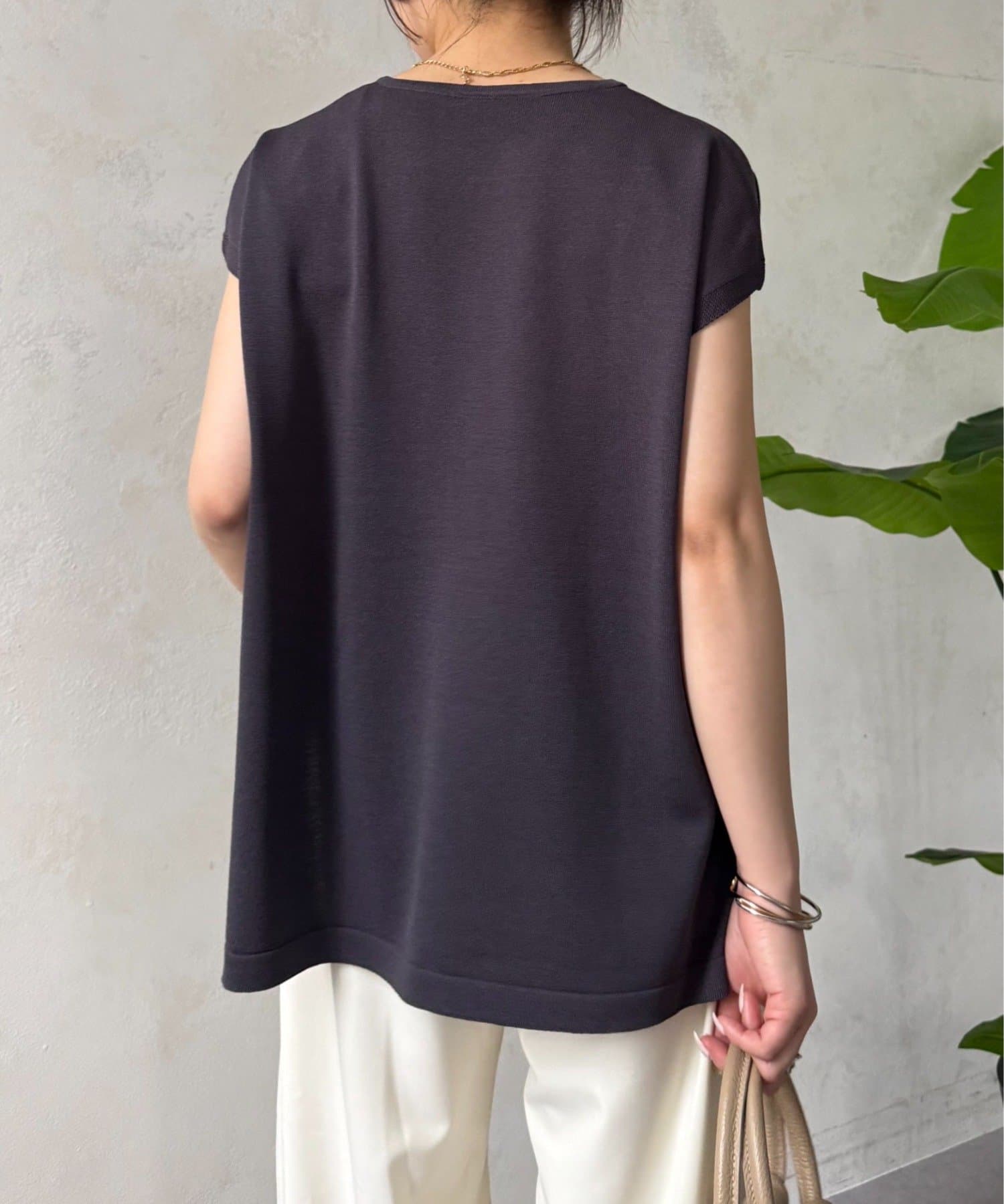 Jena　espace merveilleux(ジェナ　エスパスメルヴェイユ) キーネックフレンチニット