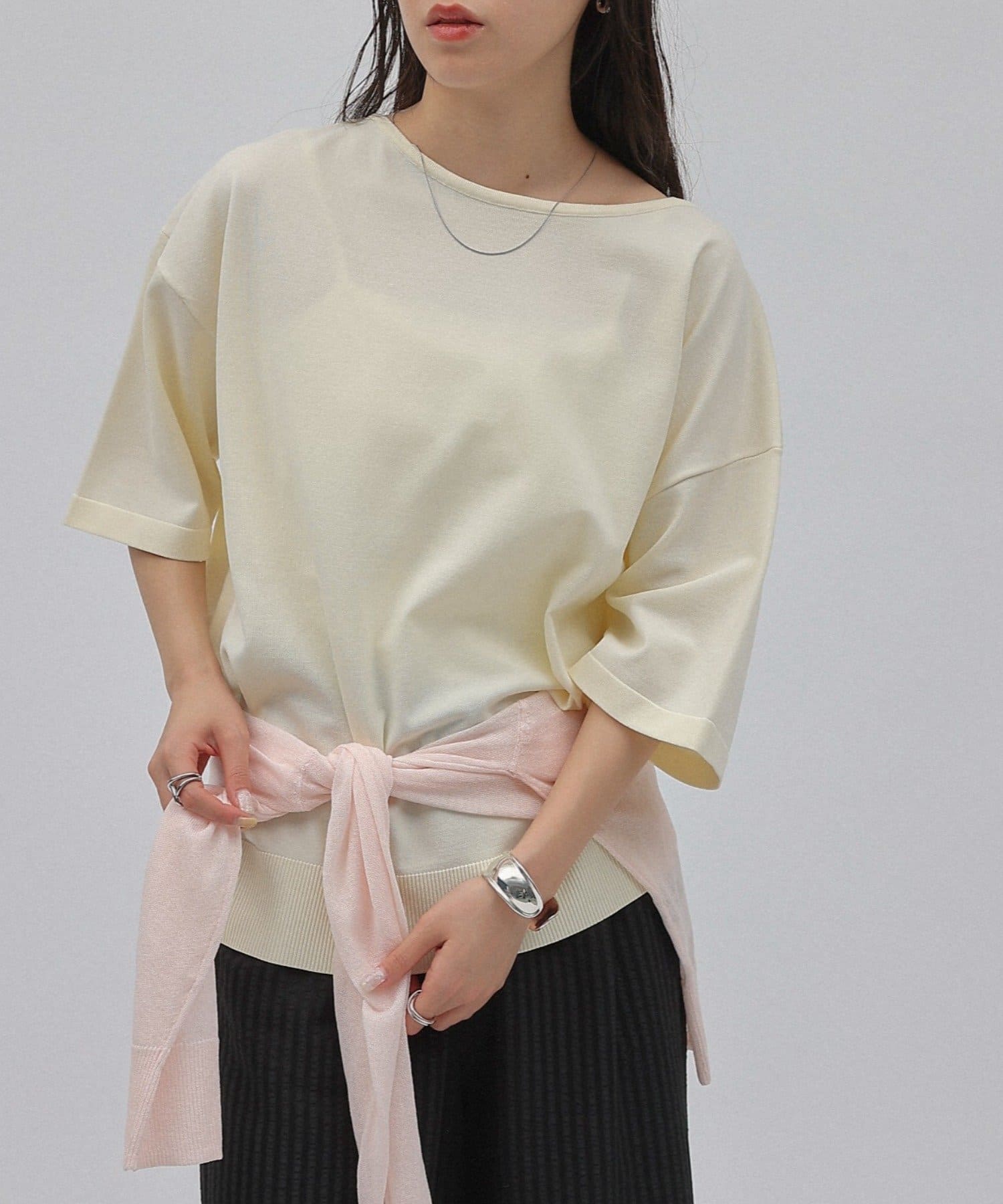 COLONY 2139(コロニー トゥーワンスリーナイン) エステルヤーンゆるシルエット半袖プルオーバー