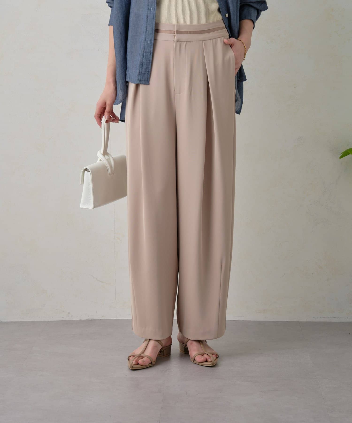 Jena　espace merveilleux(ジェナ　エスパスメルヴェイユ) ウエストライントロミパンツ