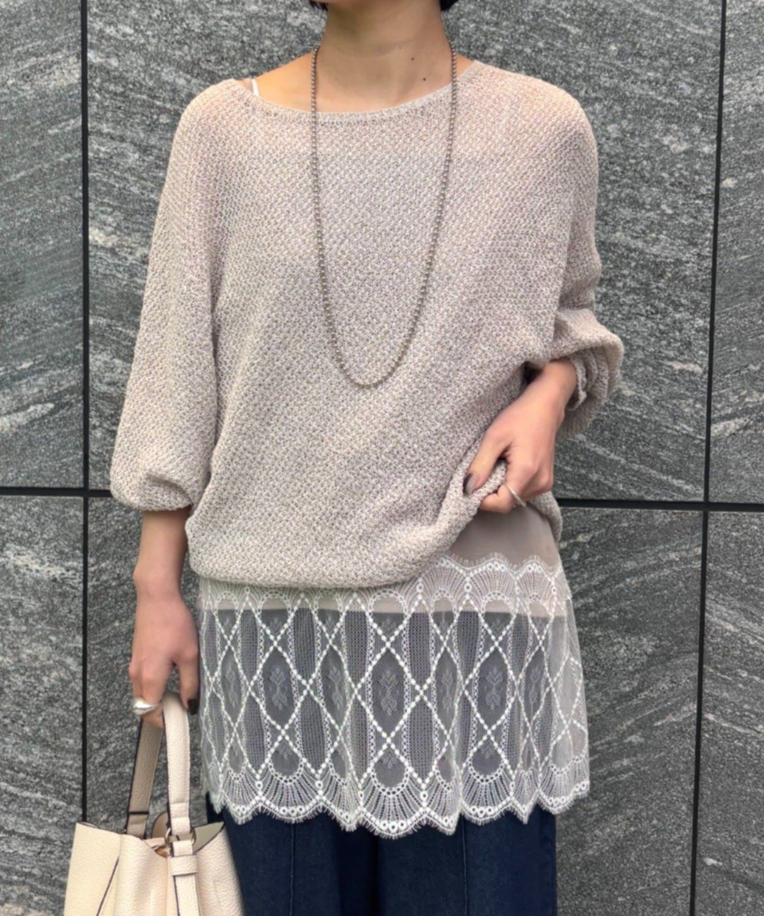 Jena　espace merveilleux(ジェナ　エスパスメルヴェイユ) ヘムレースキャミソール