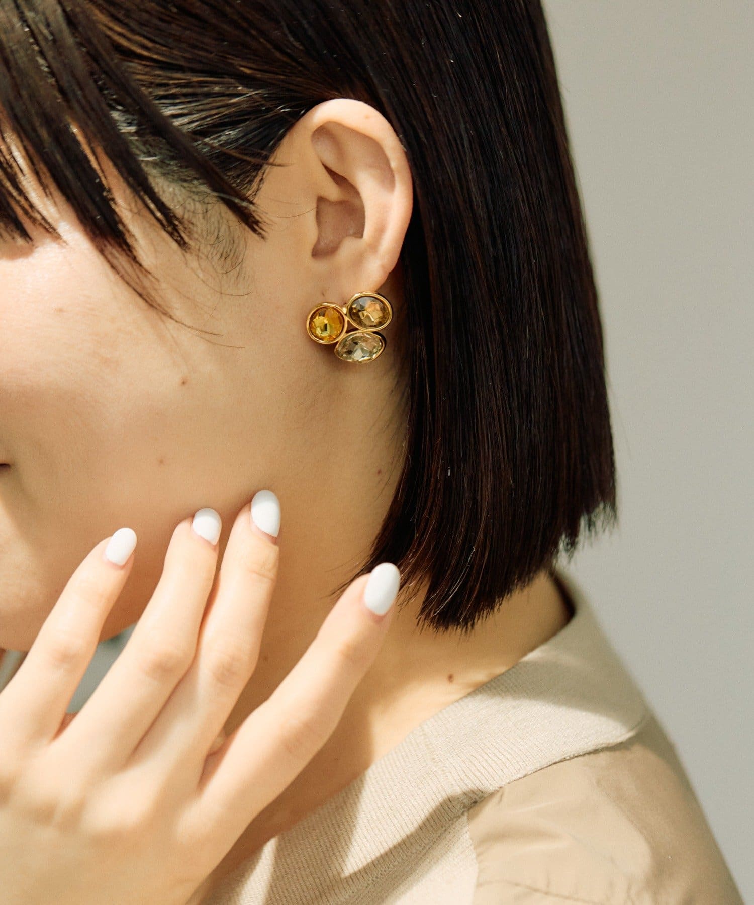 ear PAPILLONNER(イア パピヨネ) 《金属アレルギー対応/ステンレス》ビジューピアス