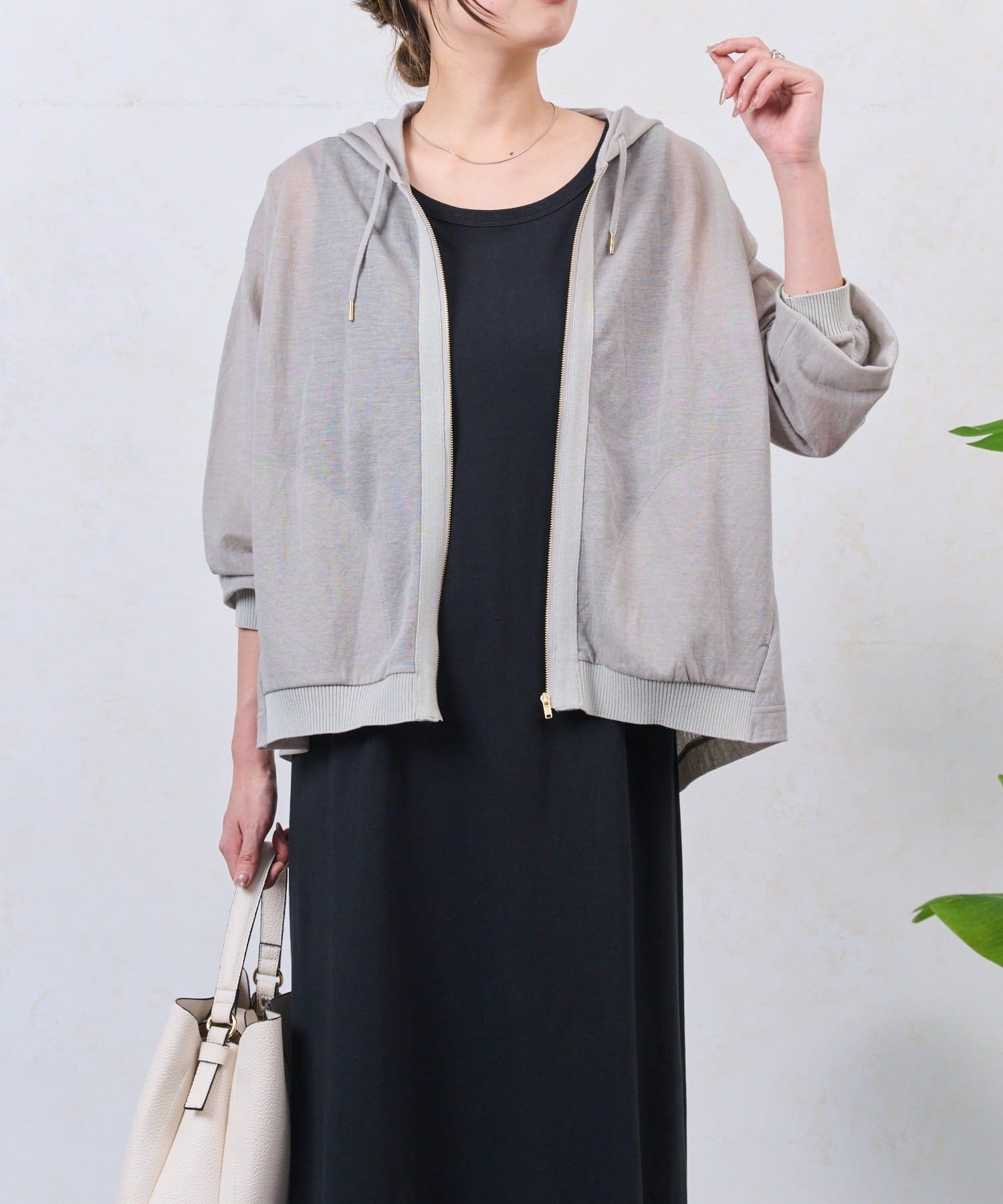 Jena　espace merveilleux(ジェナ　エスパスメルヴェイユ) シアーフードブルゾン