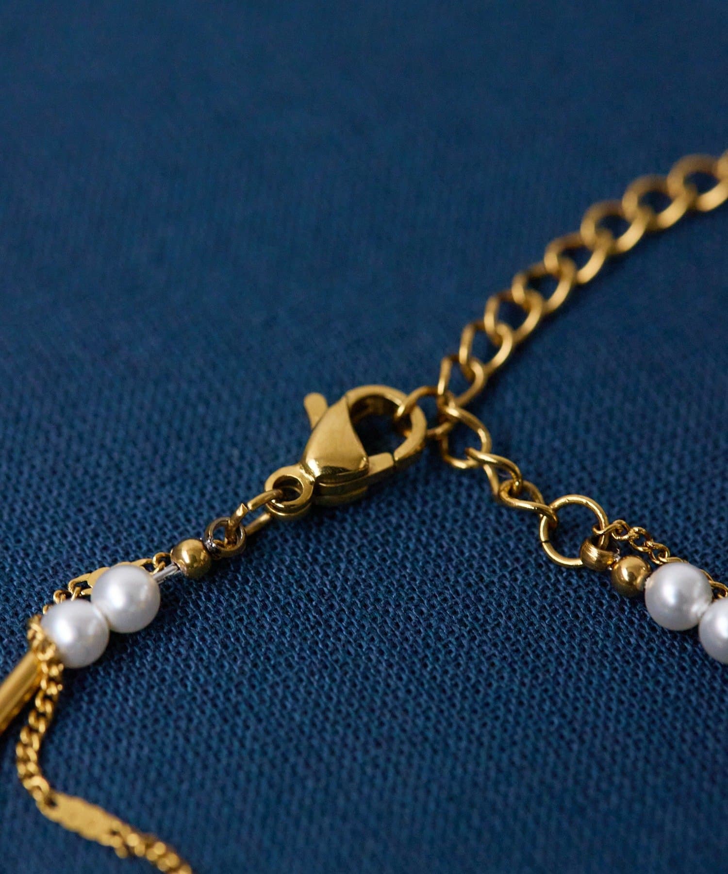 ear PAPILLONNER(イア パピヨネ) 《金属アレルギー対応/ステンレス》2連とばしパールネックレス