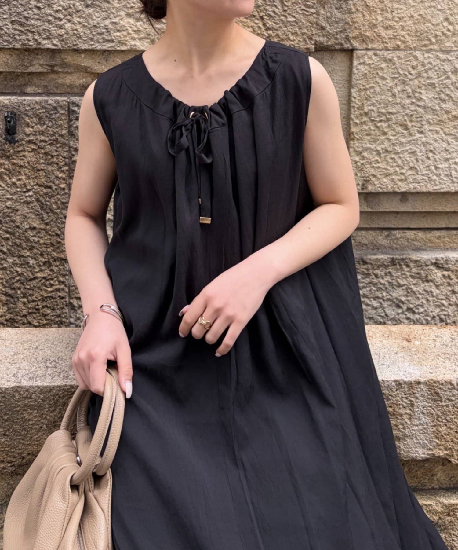 Jena　espace merveilleux(ジェナ　エスパスメルヴェイユ) 2WAYリボンシアーワンピース