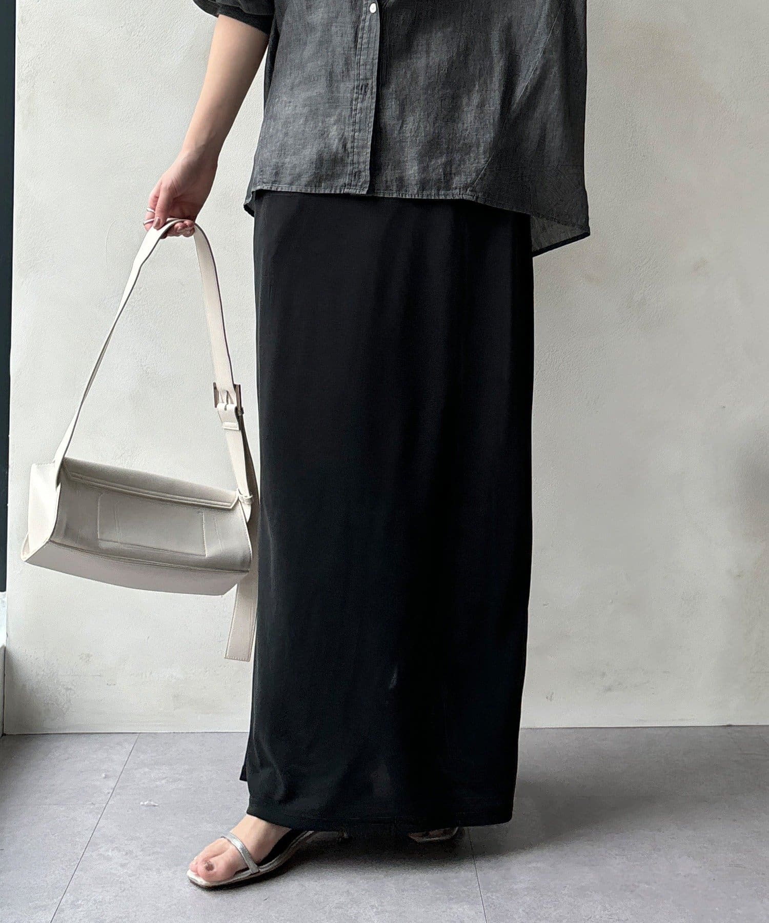 DOUDOU(ドゥドゥ) 【セットアップ可能】ソフトIラインスカート