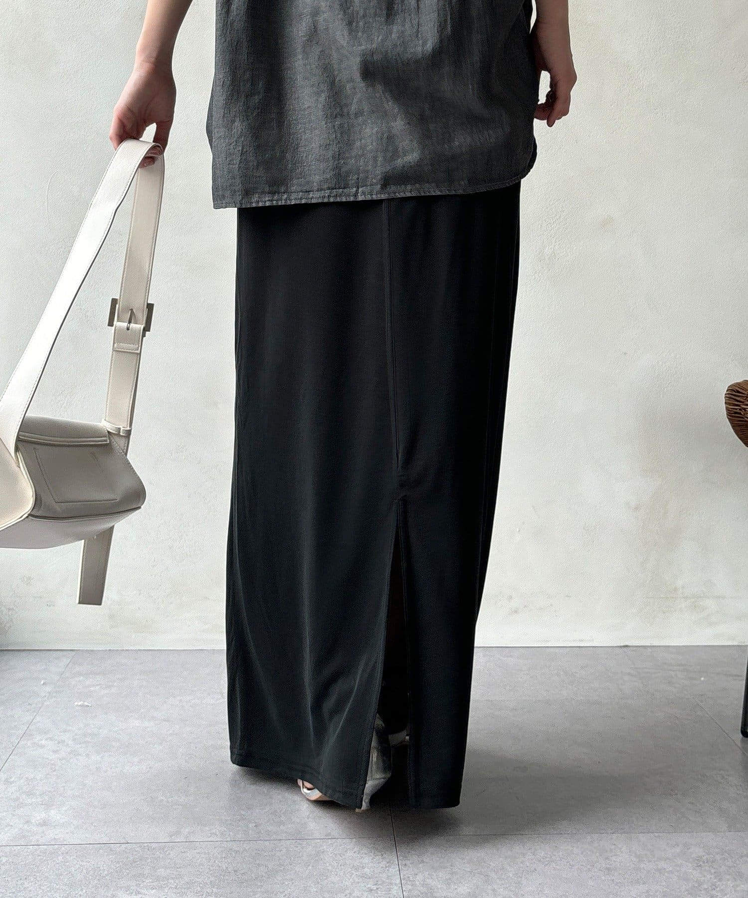 DOUDOU(ドゥドゥ) 【セットアップ可能】ソフトIラインスカート