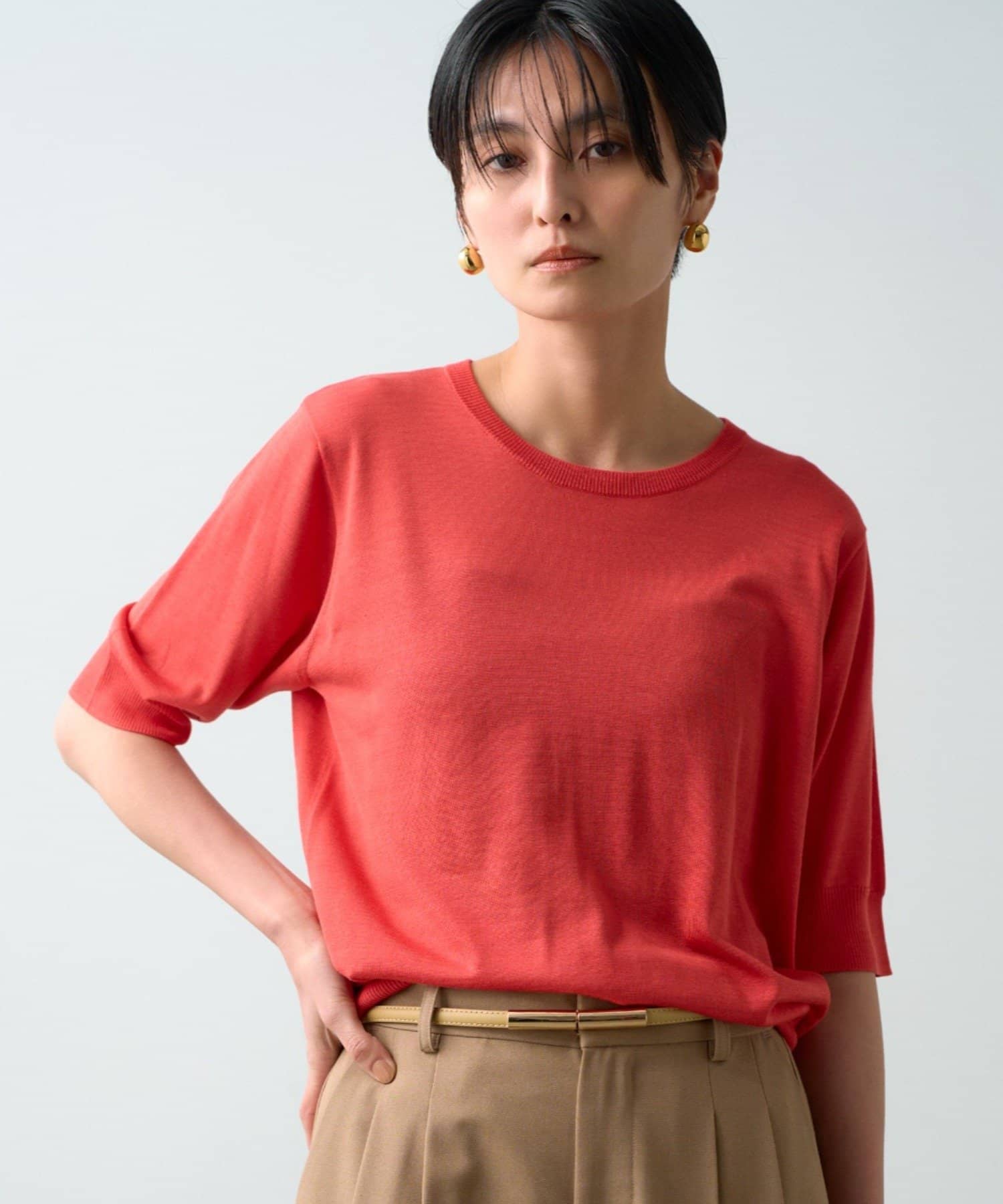 LOUNGEDRESS(ラウンジドレス) シルク半袖ニット