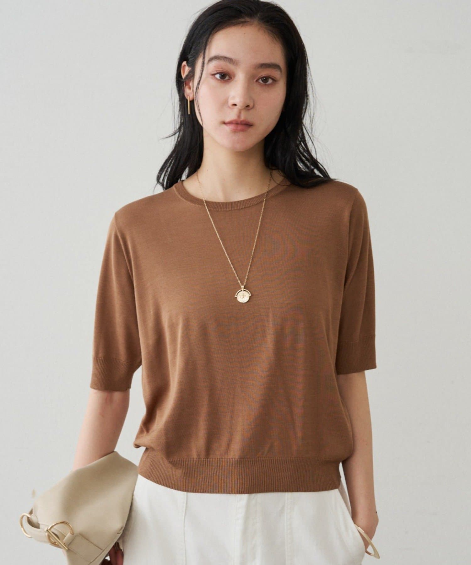 LOUNGEDRESS(ラウンジドレス) シルク半袖ニット