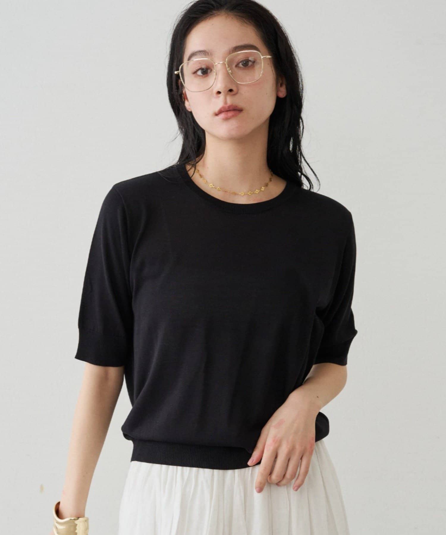 LOUNGEDRESS(ラウンジドレス) シルク半袖ニット