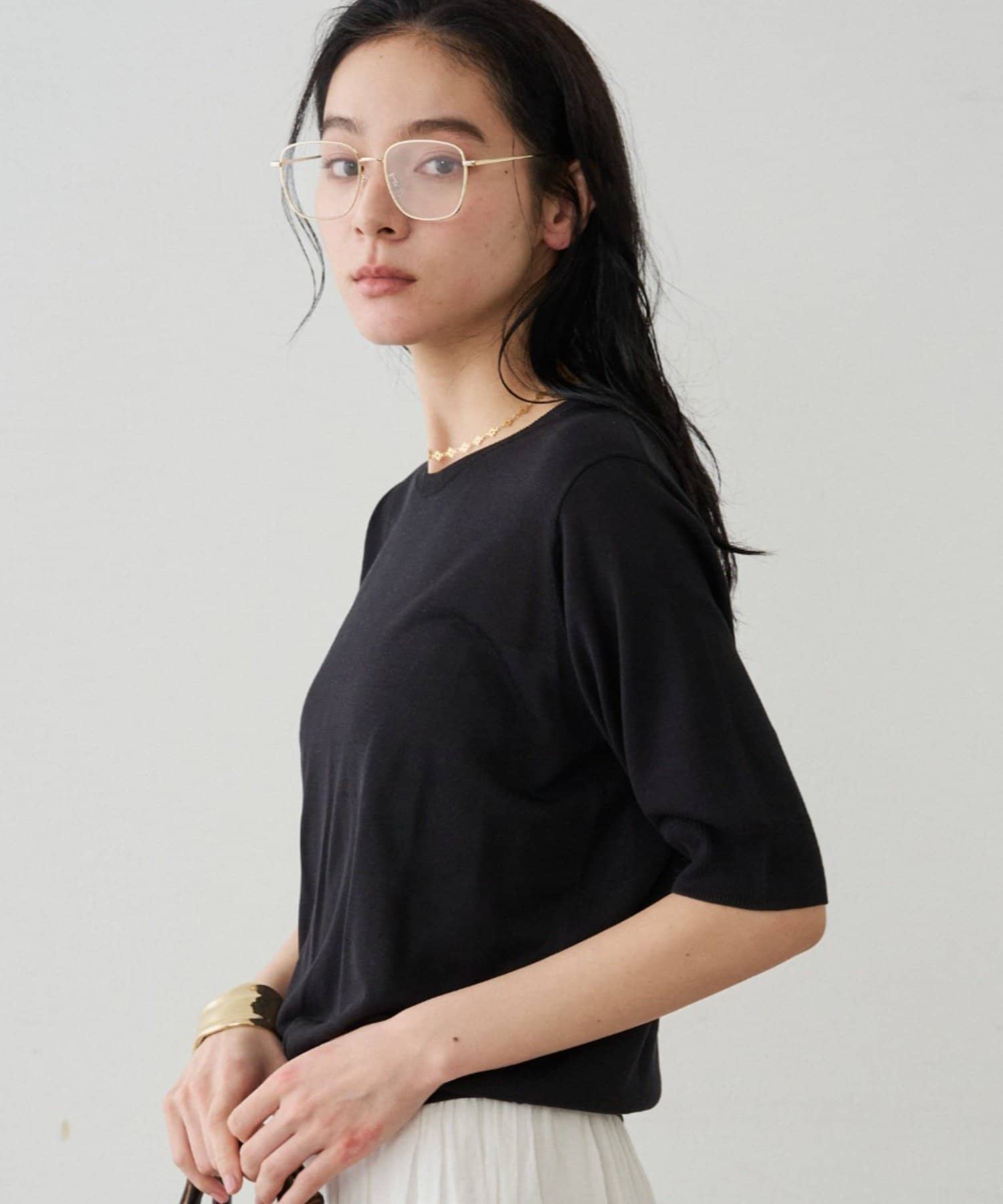 LOUNGEDRESS(ラウンジドレス) シルク半袖ニット