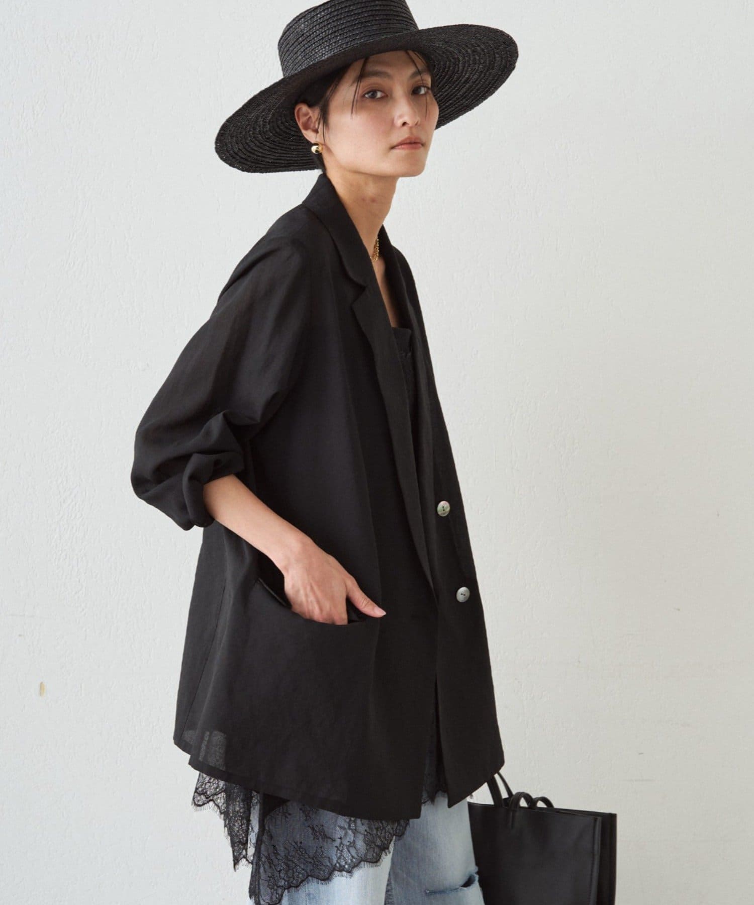 LOUNGEDRESS(ラウンジドレス) リネンライクシアージャケット