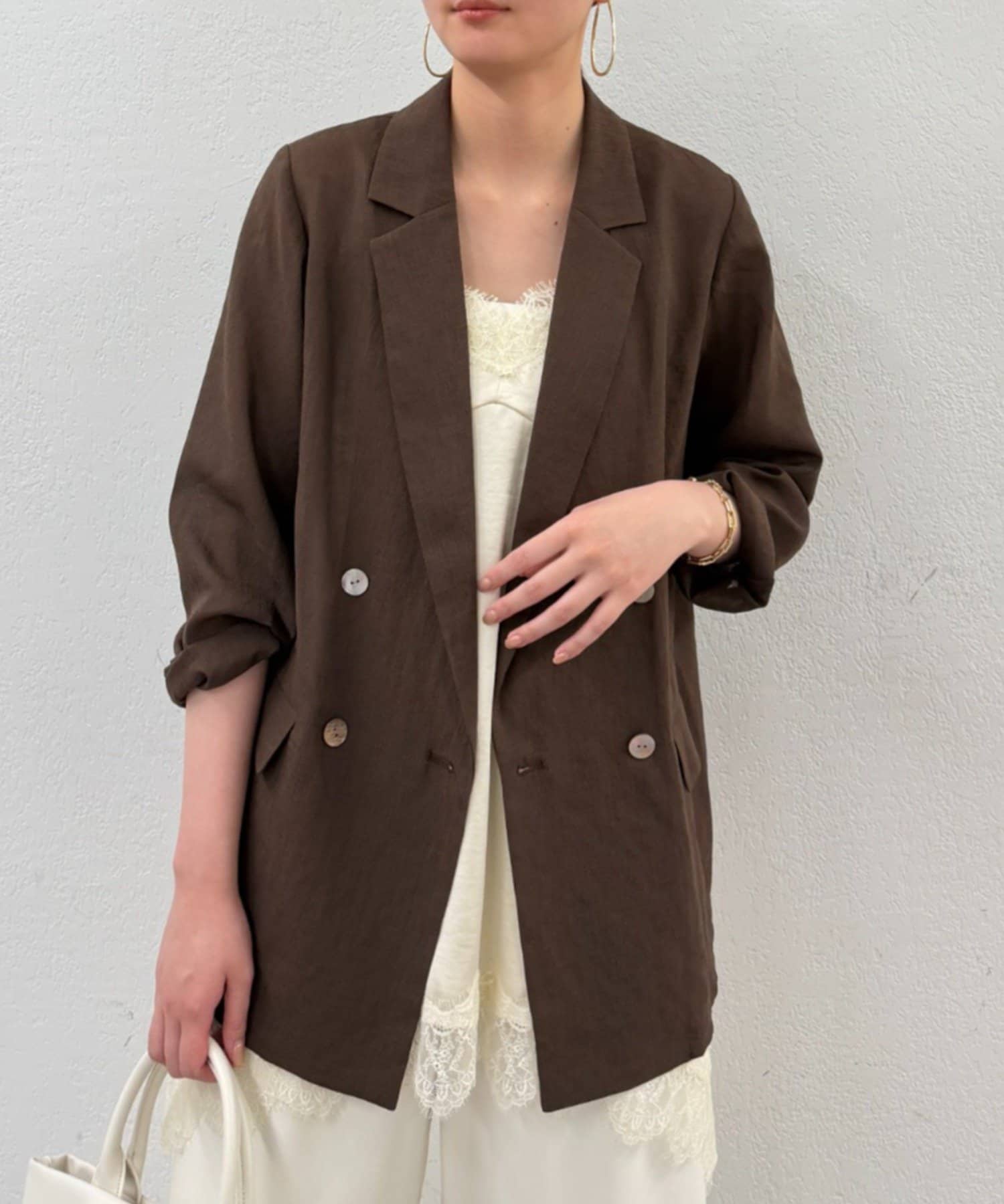LOUNGEDRESS(ラウンジドレス) 【新色追加/シワになりにくい！】リネンライクシアージャケット