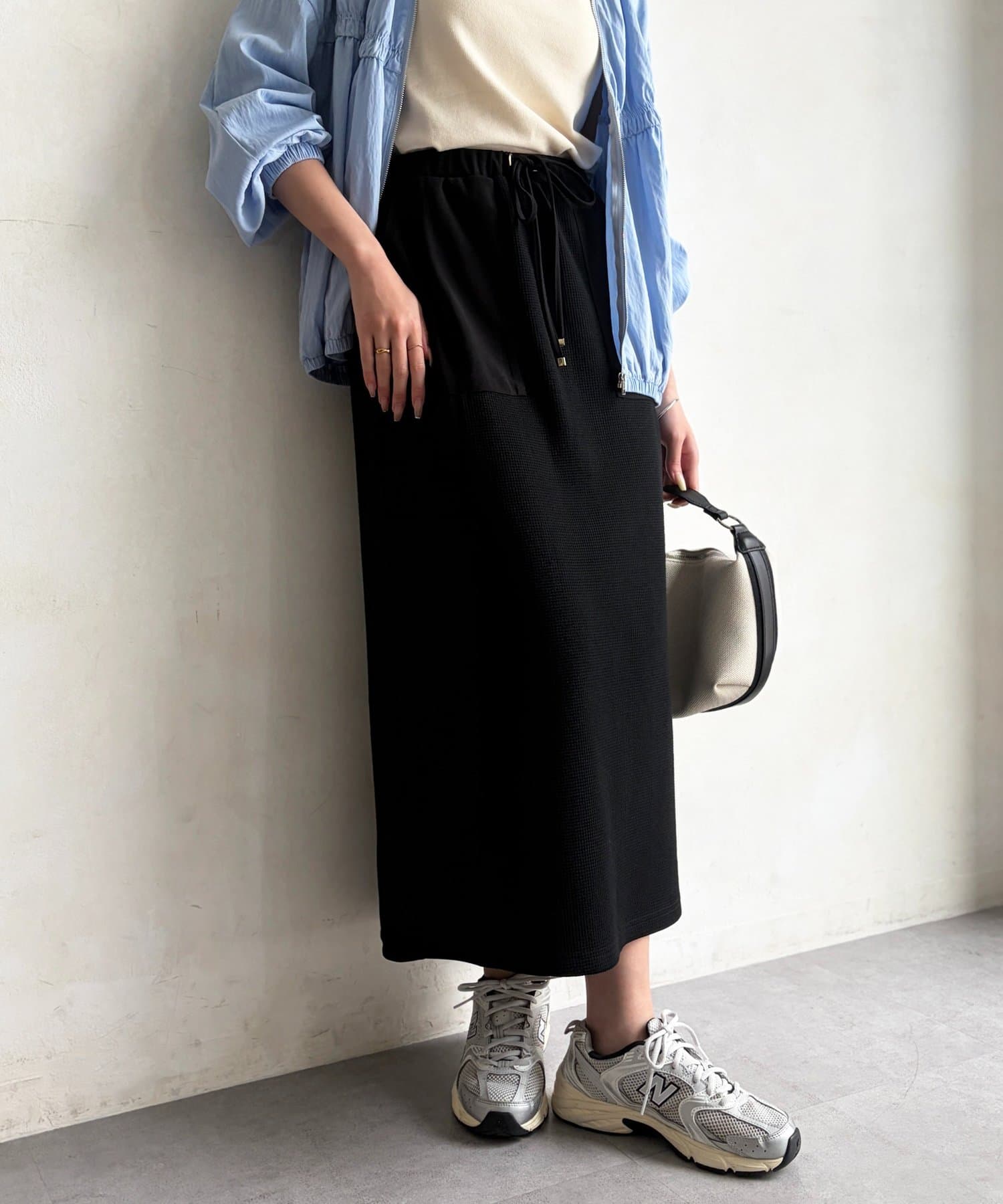 Chez toi(シェトワ) ワッフル切り替えナロースカート