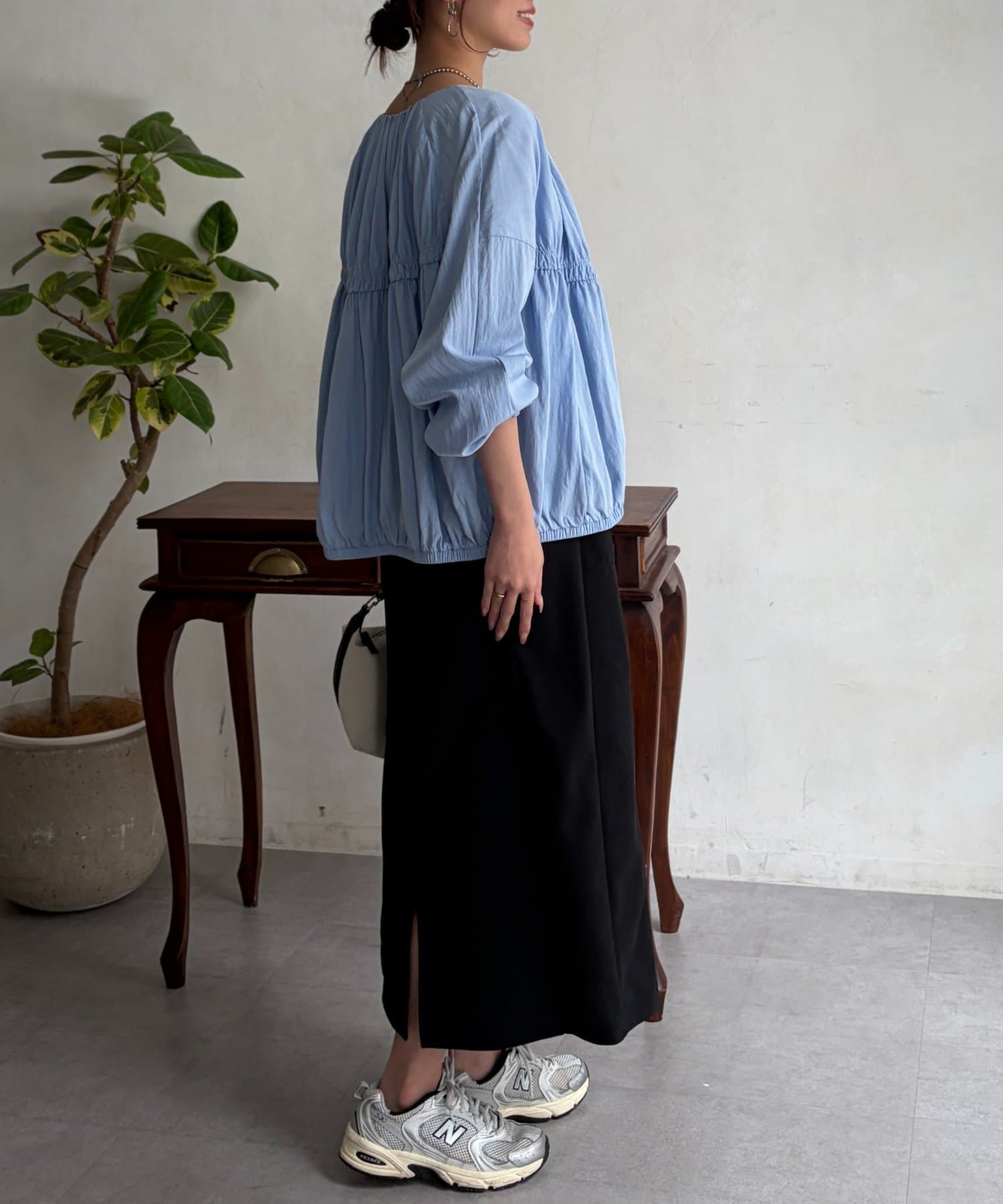 Chez toi(シェトワ) ワッフル切り替えナロースカート