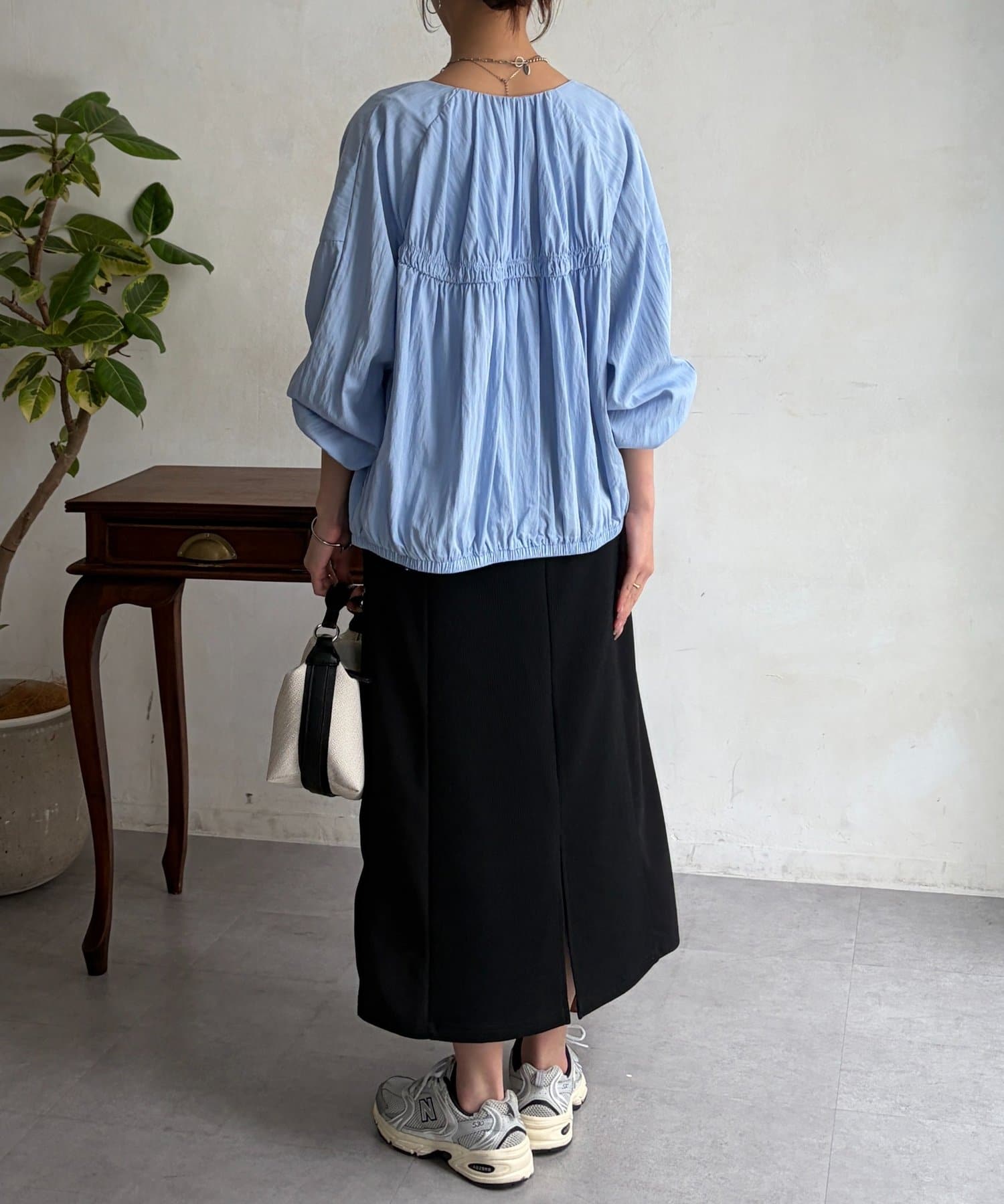 Chez toi(シェトワ) ワッフル切り替えナロースカート