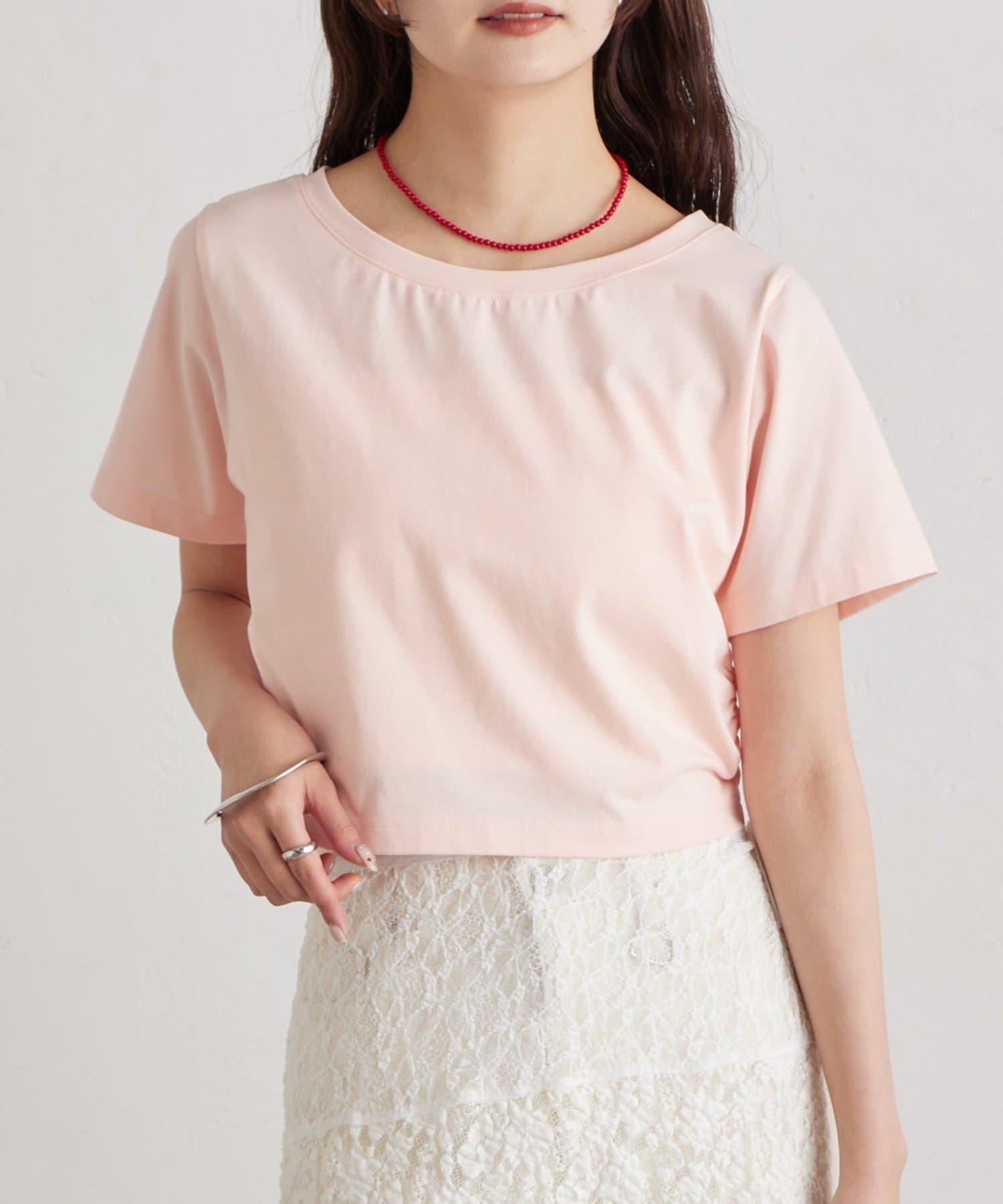 mystic(ミスティック) バックロゴプリントちびTシャツ