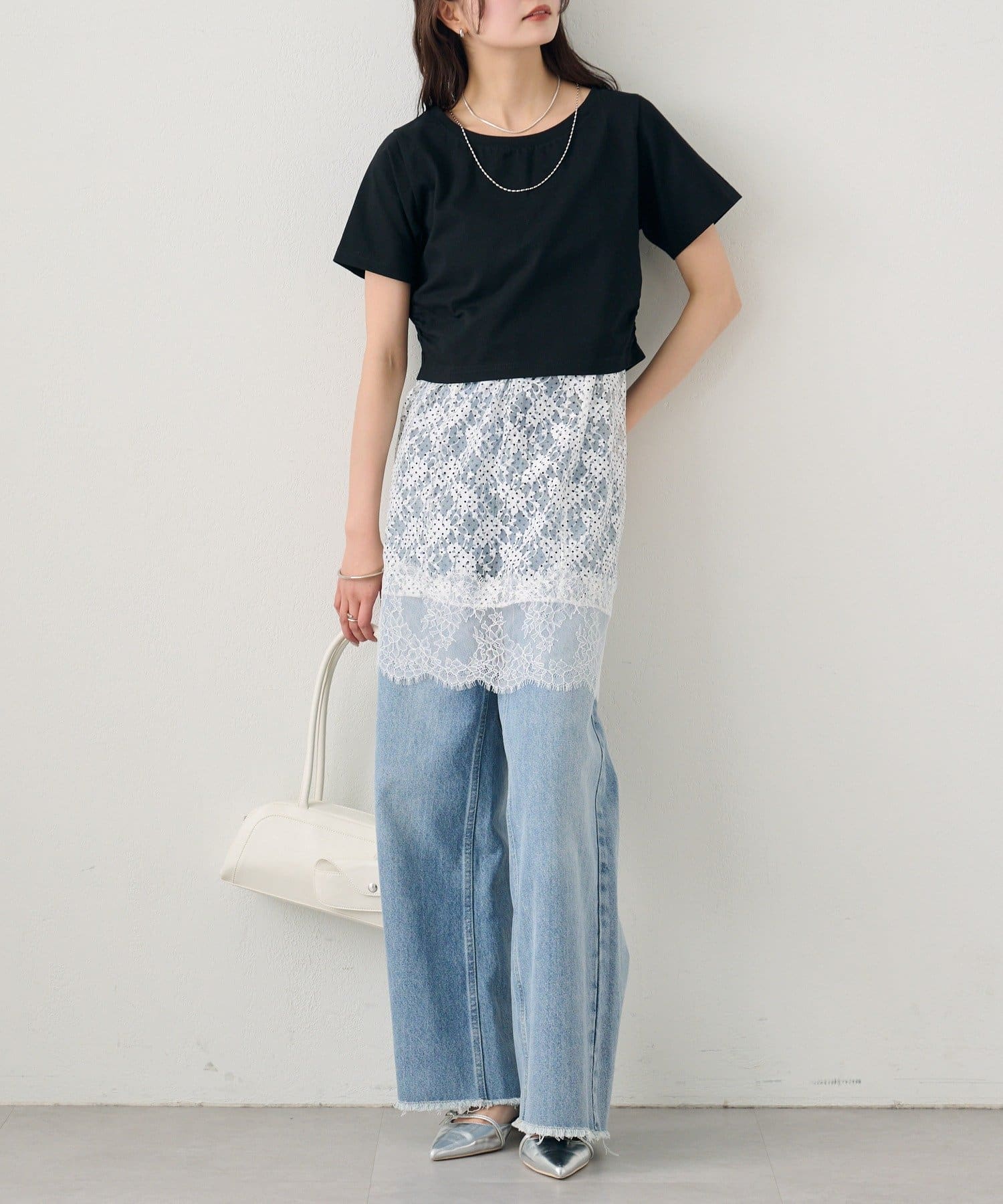 mystic(ミスティック) バックロゴプリントちびTシャツ