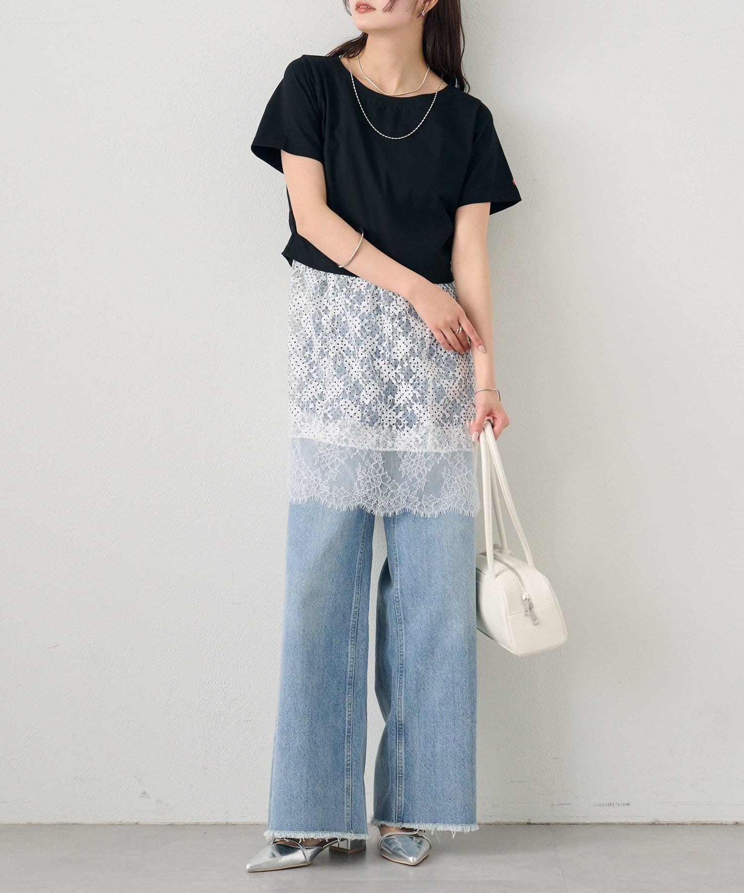 mystic(ミスティック) バックロゴプリントちびTシャツ