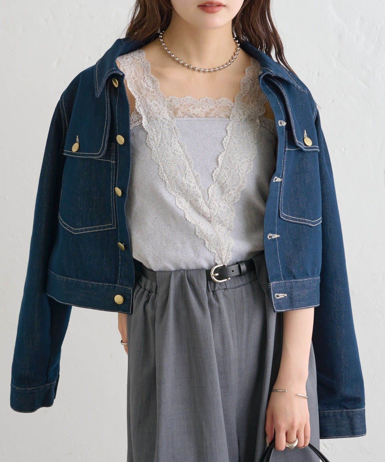 mystic(ミスティック) パット付きVレースタンクトップ