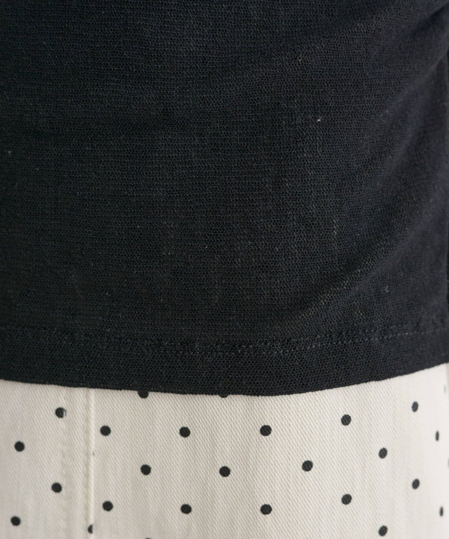 mystic(ミスティック) サイドギャザーシアーTシャツ