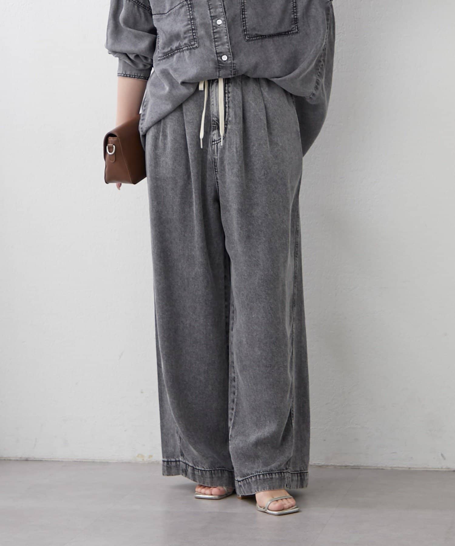 Remind me and forever(リマインドミーアンドフォーエバー) 【接触冷感】デニムイージーパンツ