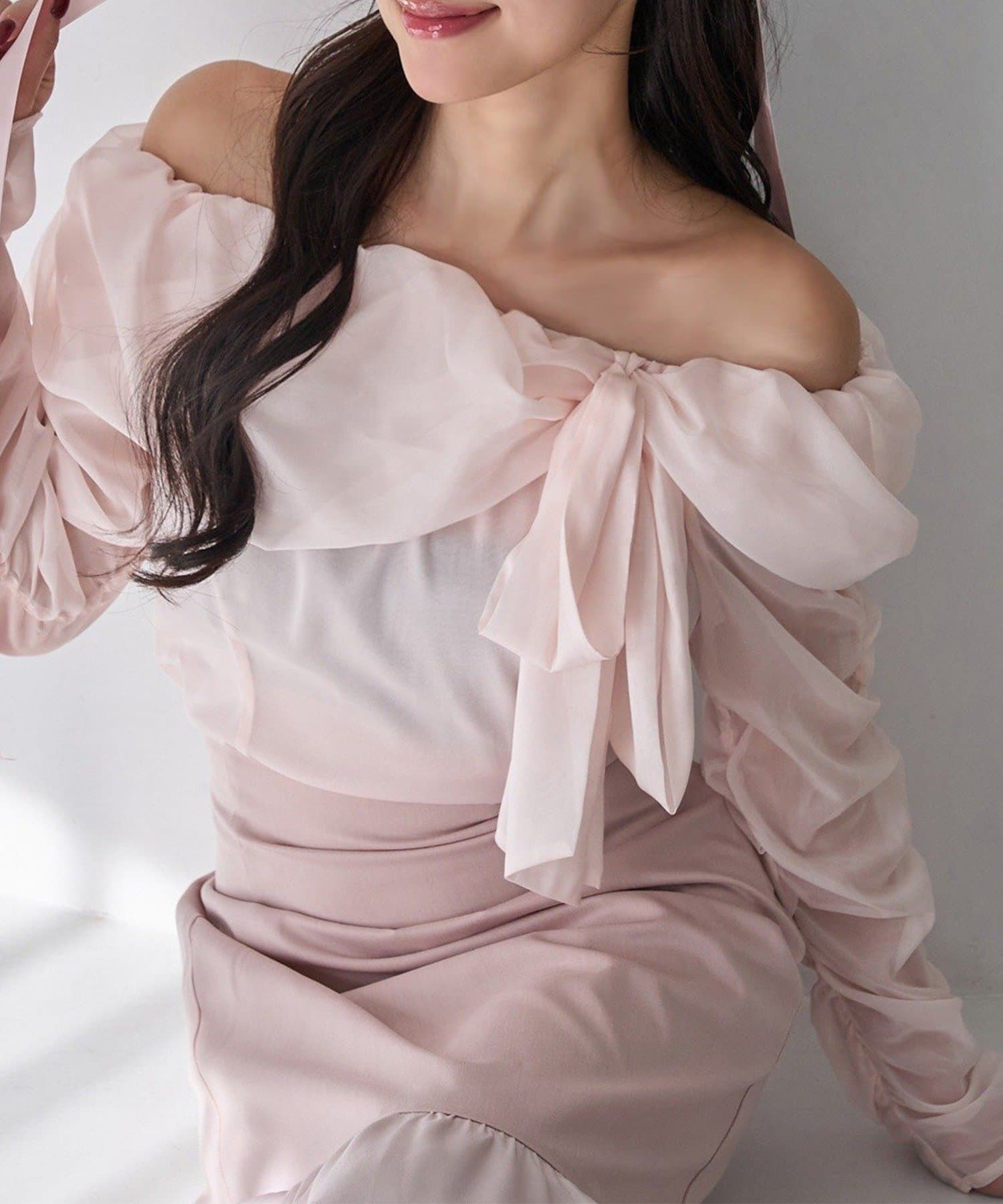 NICE CLAUP / OLIVE des OLIVE OUTLET(ナイスクラップ  / オリーブ デ オリーブ アウトレット) 【Seemi】リボンブラウス