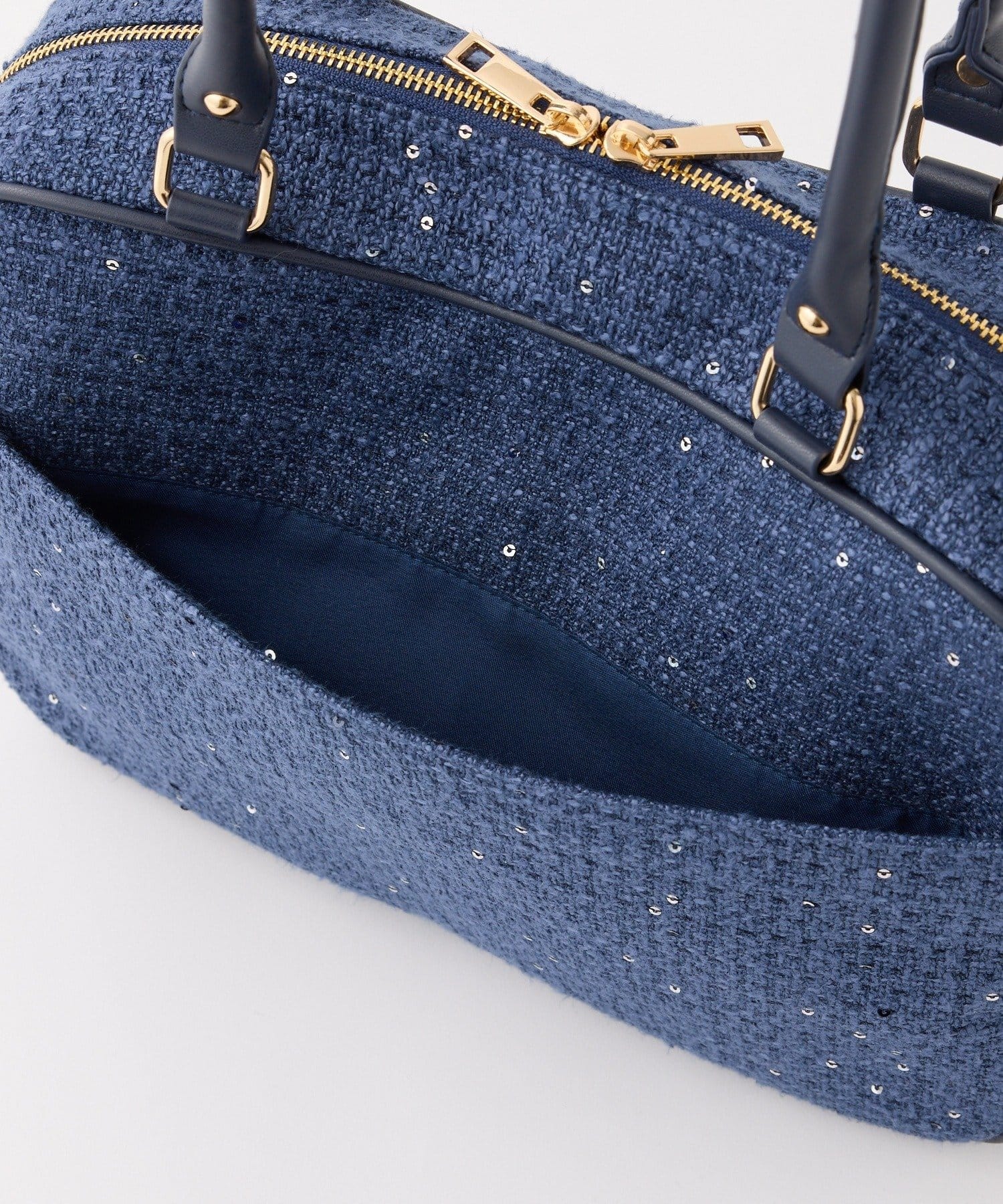 NICE CLAUP / OLIVE des OLIVE OUTLET(ナイスクラップ  / オリーブ デ オリーブ アウトレット) 【Seemi】ツイードスクエアボストンバック