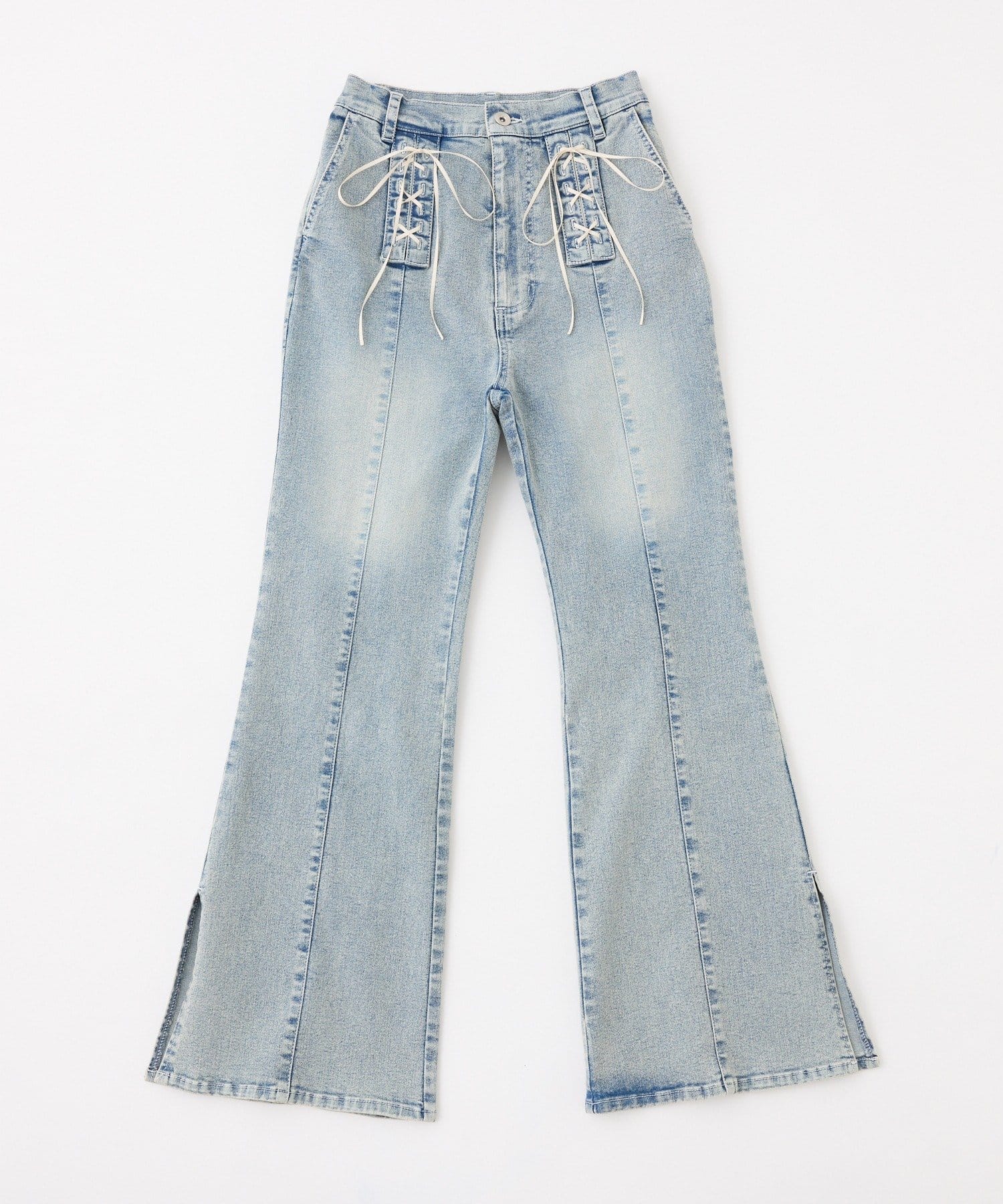 one after another NICE CLAUP(ワンアフターアナザー ナイスクラップ) 【Denim Collection】レースアップデニムパンツ