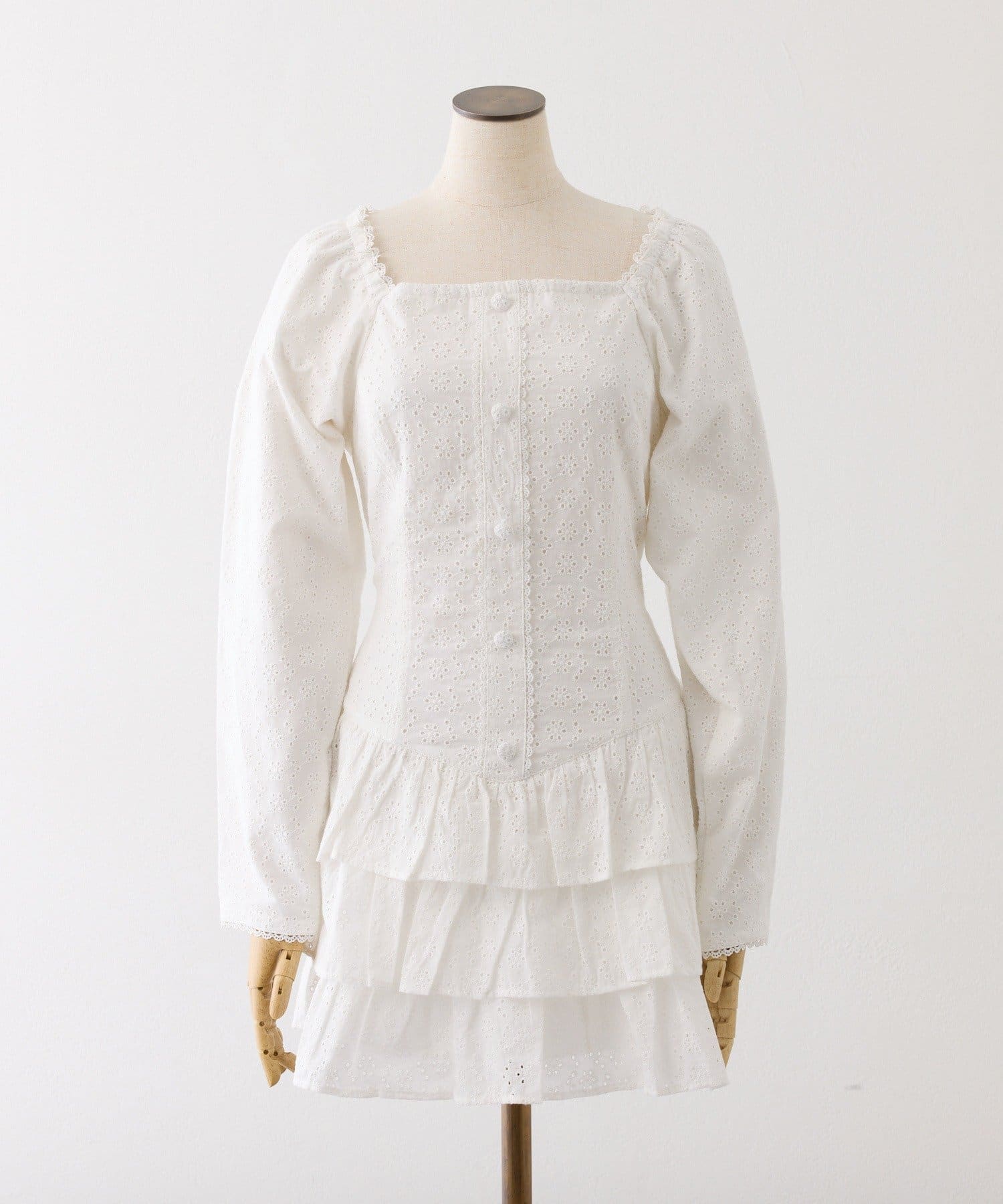 one after another NICE CLAUP(ワンアフターアナザー ナイスクラップ) 【Denim Collection】ティアードミニワンピ