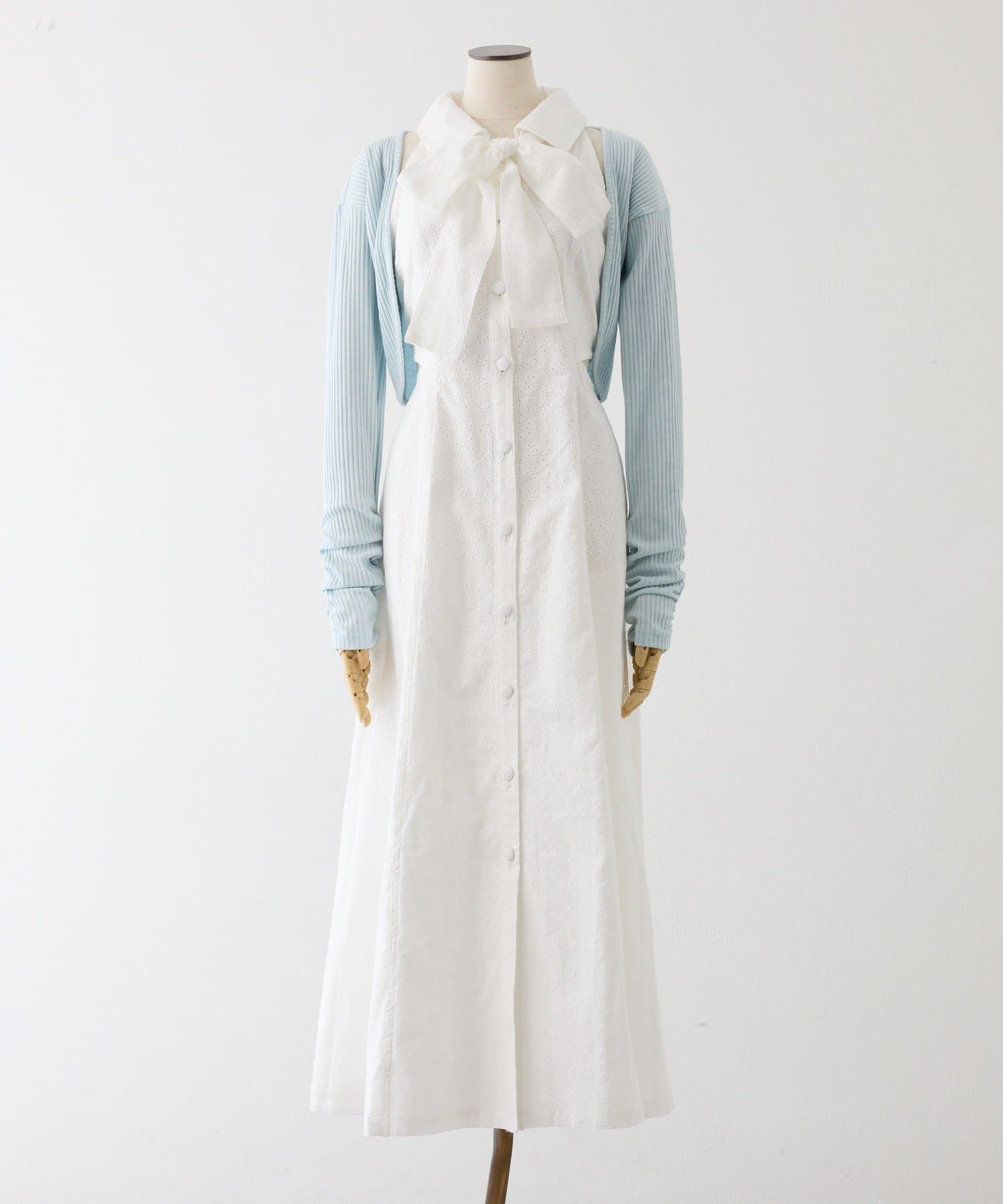 one after another NICE CLAUP(ワンアフターアナザー ナイスクラップ) 【Denim Collection】ボレロセットサイドカットロングワンピ