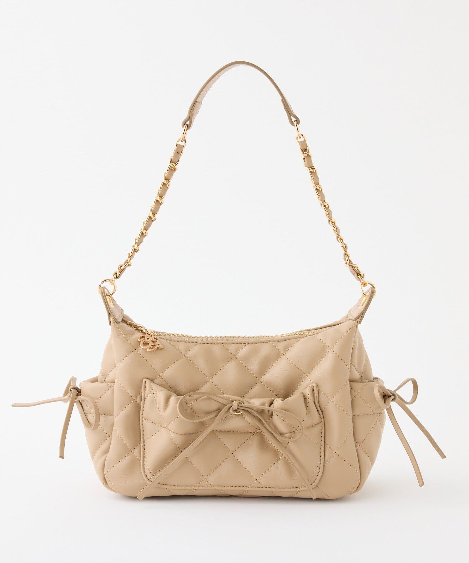 one after another NICE CLAUP(ワンアフターアナザー ナイスクラップ) キルティングリボンボーホーバッグ