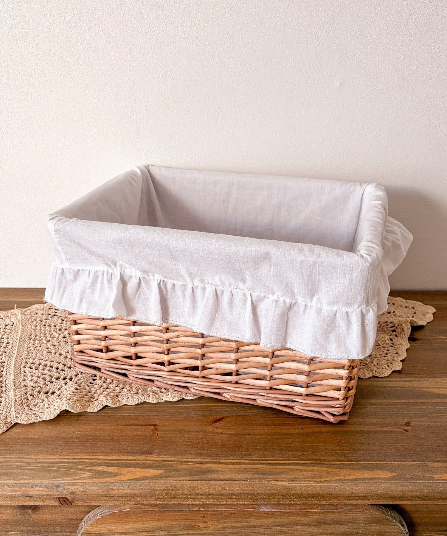 salut!(サリュ) 柳レクタングルフリルバスケット：L