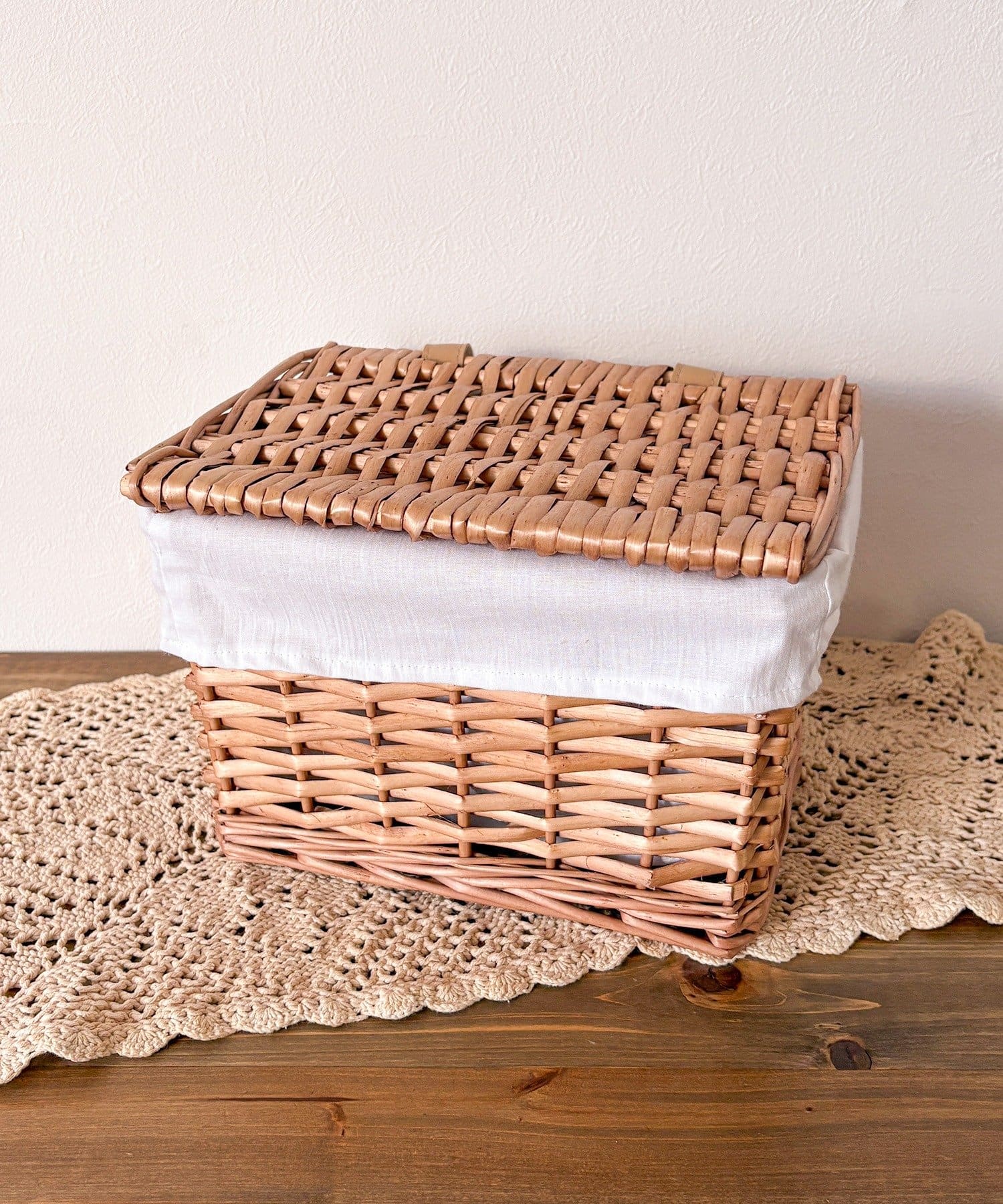 salut!(サリュ) 柳ふた付バスケット：S