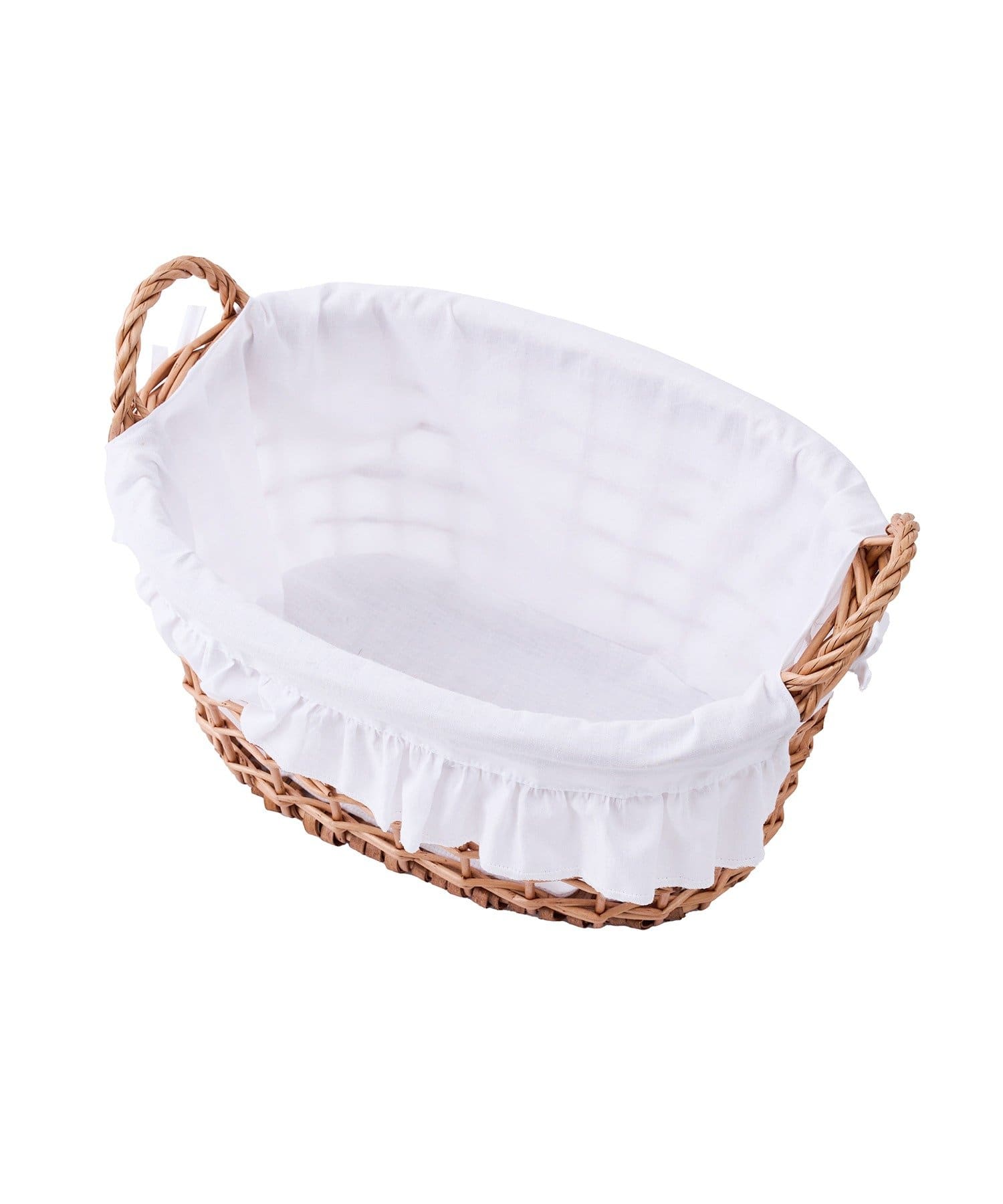 salut!(サリュ) 柳取っ手付オーバルフリルバスケット：L