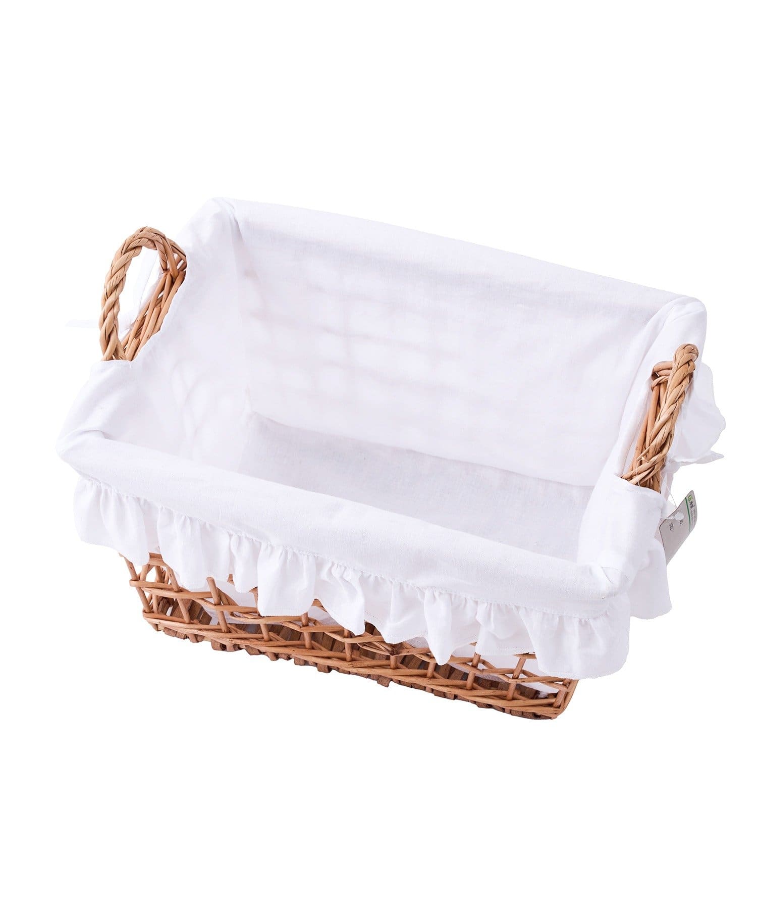 salut!(サリュ) 柳取っ手付レクタングルフリルバスケット：L