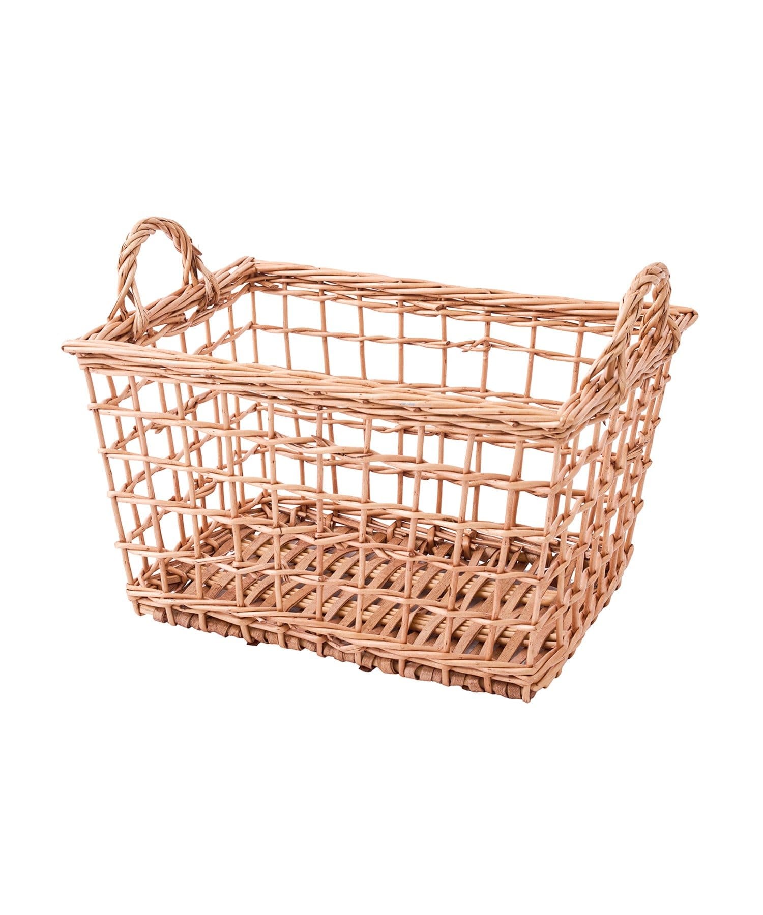 salut!(サリュ) 柳取っ手付レクタングルフリルバスケット：L