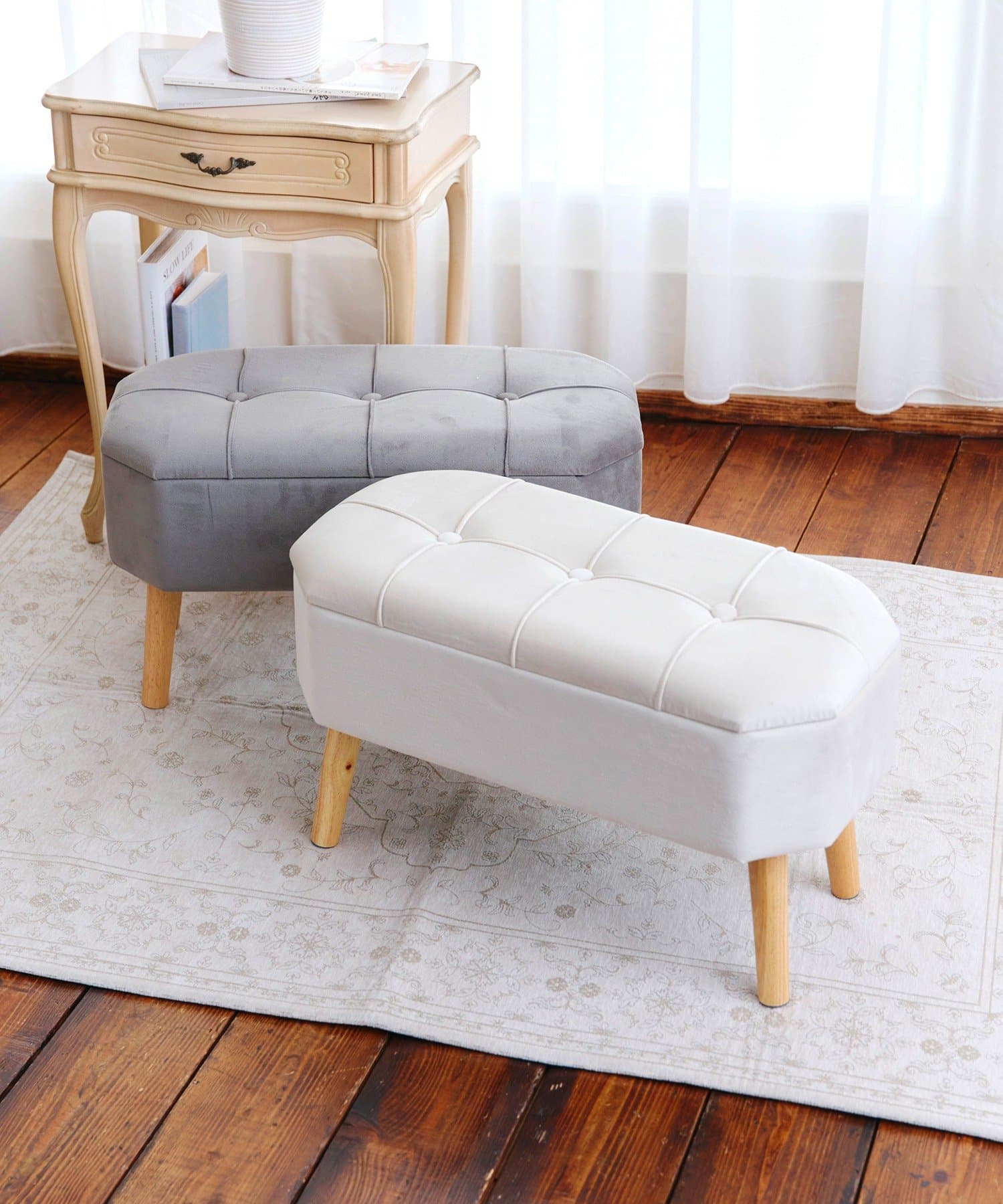 salut!(サリュ) 《WEB限定商品》脚付き収納スツール