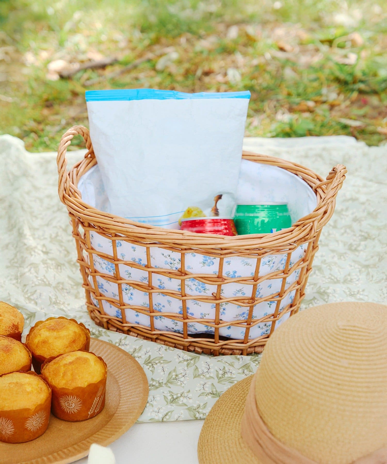 salut!(サリュ) 《WEB限定商品》柳取っ手付オーバルバスケット：S