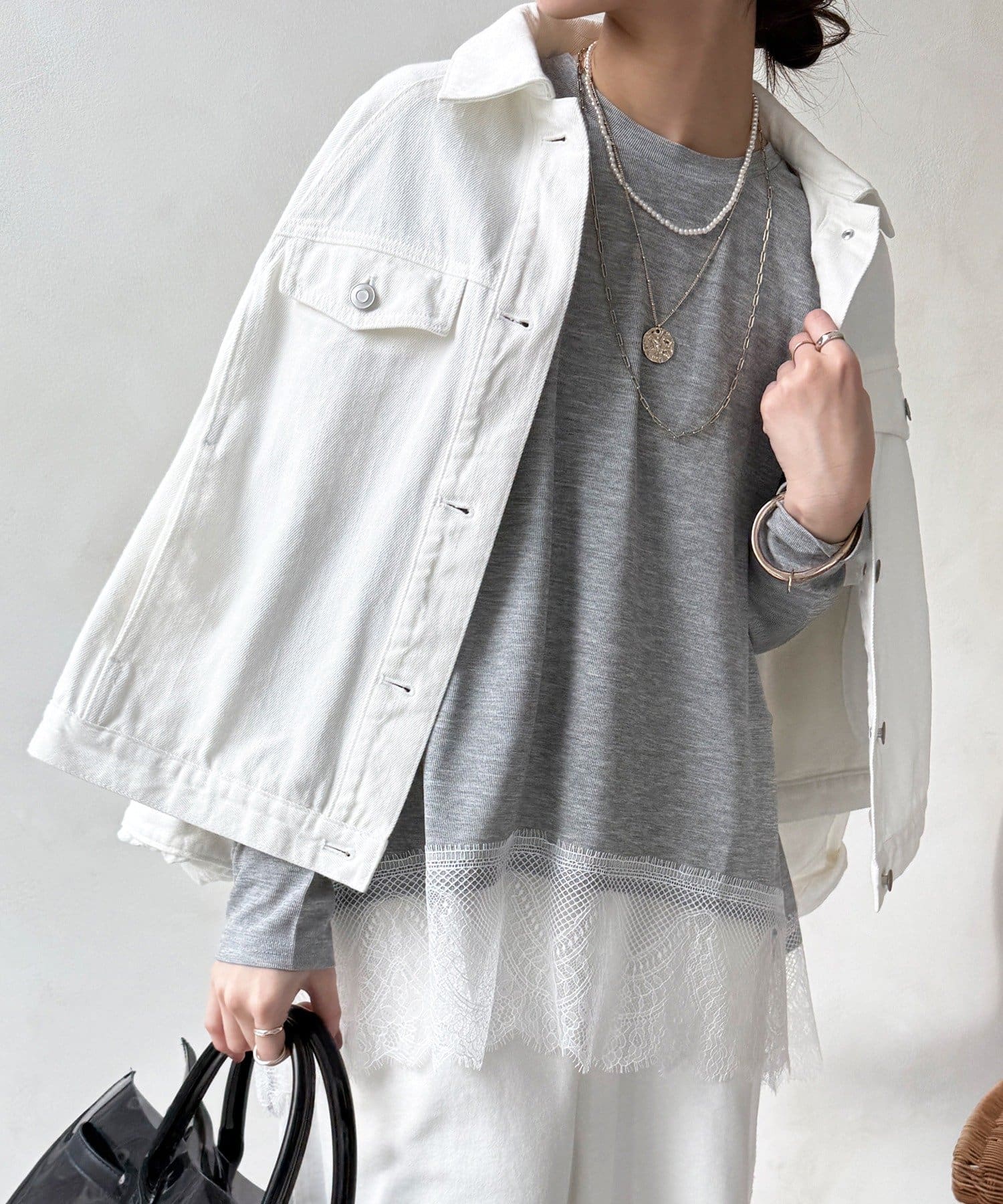 DOUDOU(ドゥドゥ) 【WEB限定】裾レーストップス