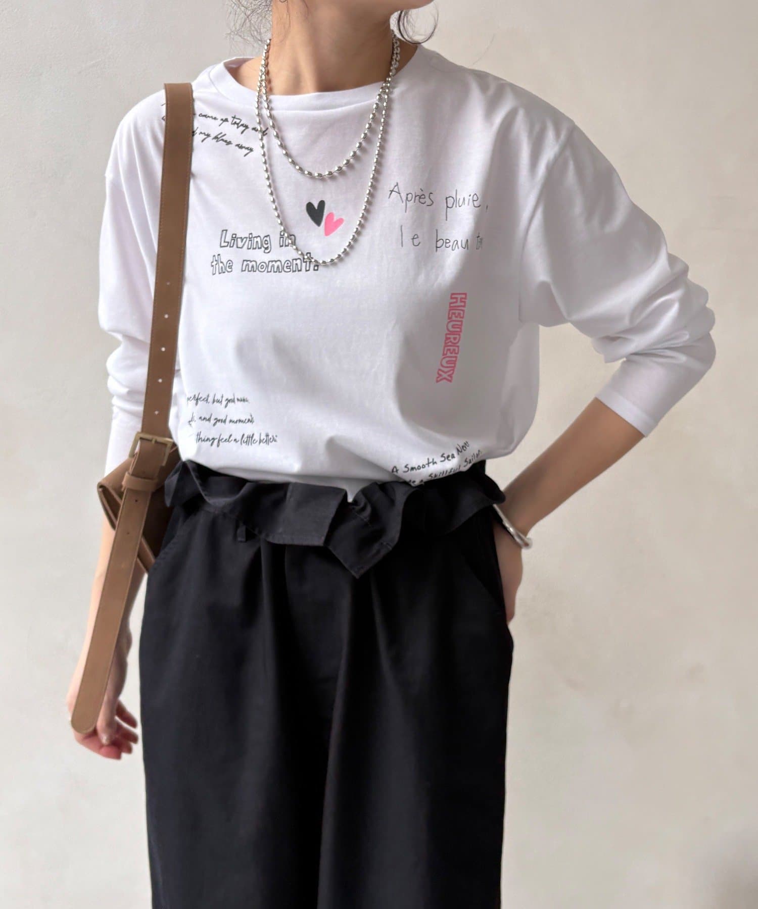 DOUDOU(ドゥドゥ) 【WEB限定】レタリングプリントロンTEE